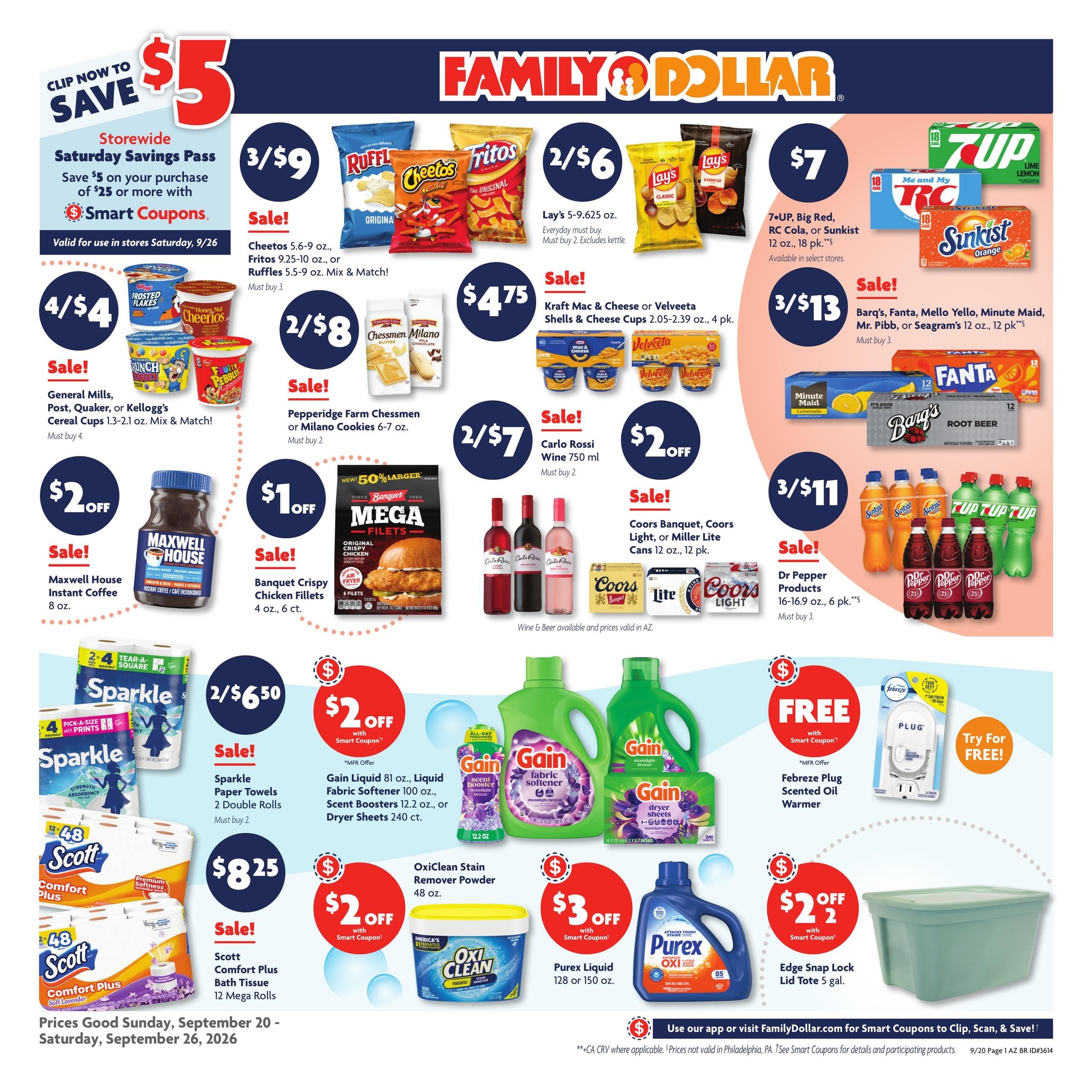 Family Dollar (Ajo Area, AZ) Weekly Ad September 20 - 26, 2026