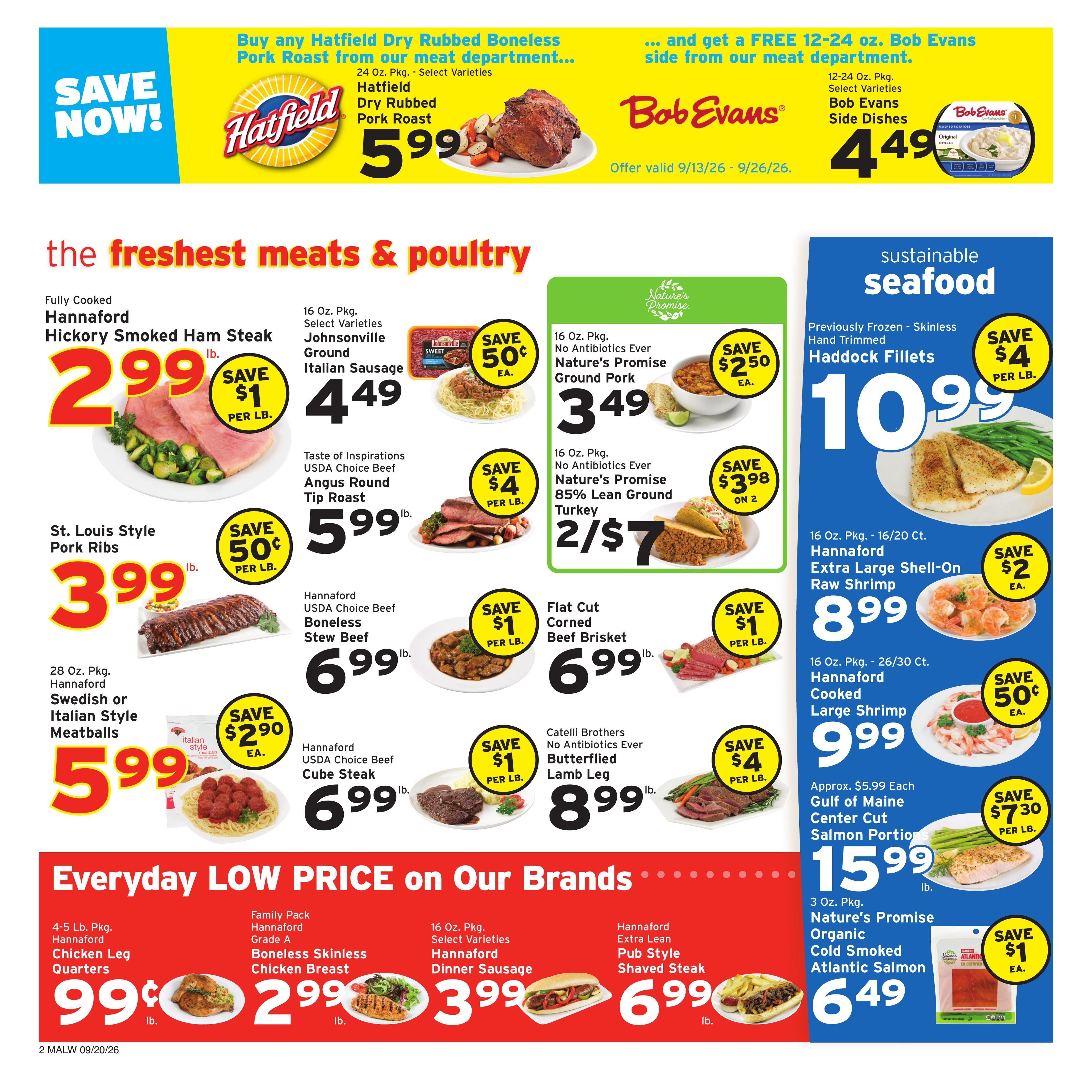 Hannaford (Athol Area, MA) Week 39 Weekly Ad September 20 - 26, 2026