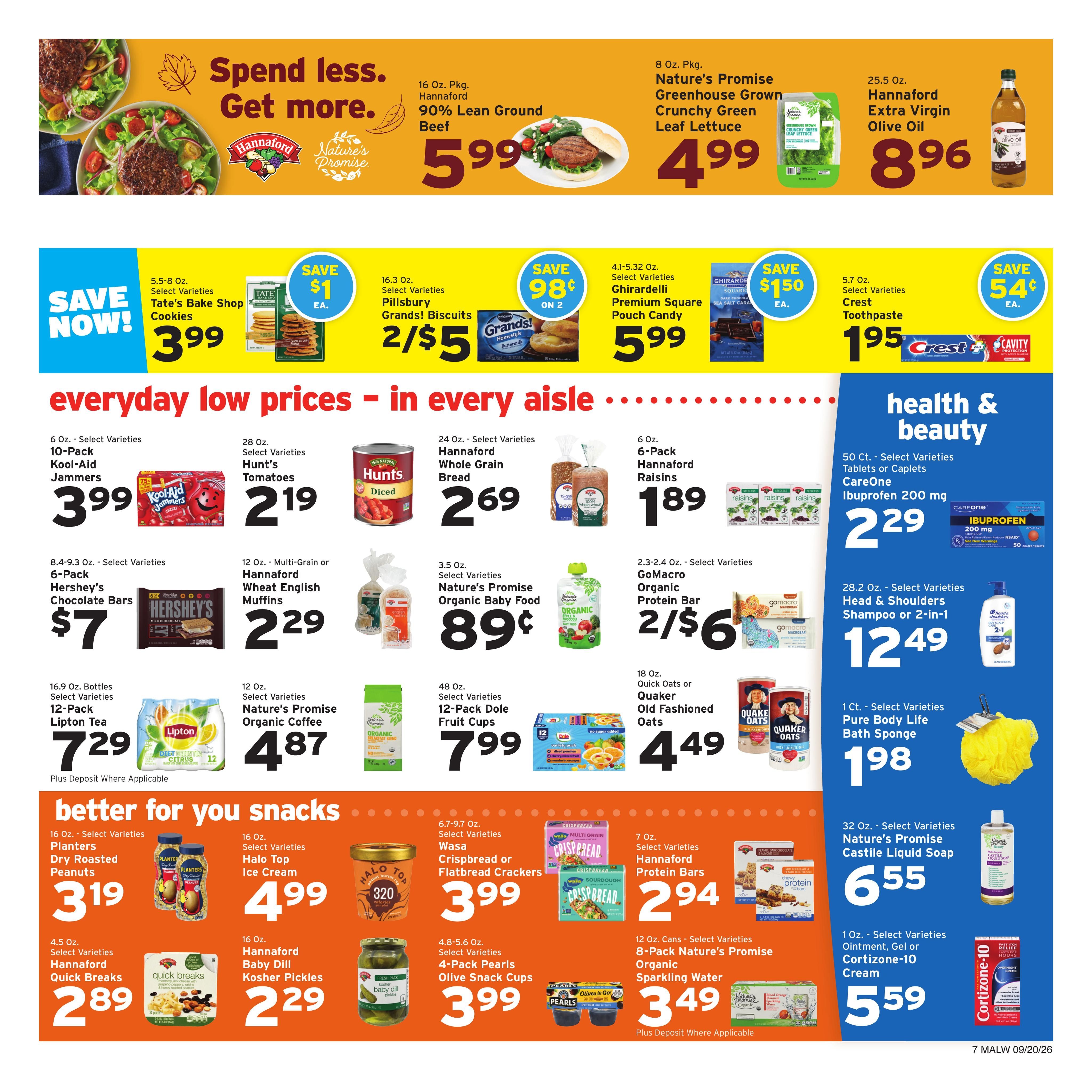 Hannaford (Athol Area, MA) Week 39 Weekly Ad September 20 - 26, 2026