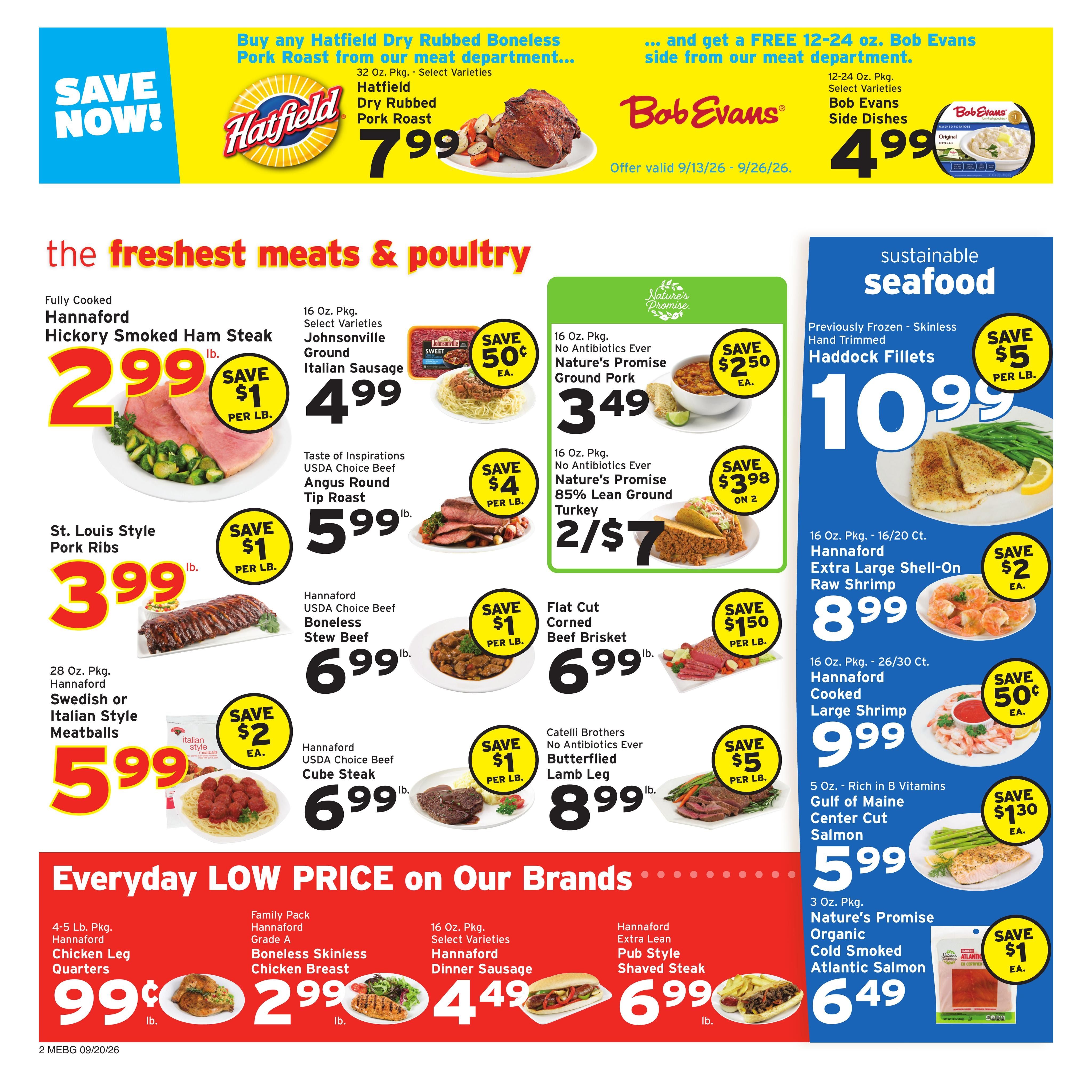 Hannaford (Augusta Area, ME) Week 39 Weekly Ad September 20 - 26, 2026
