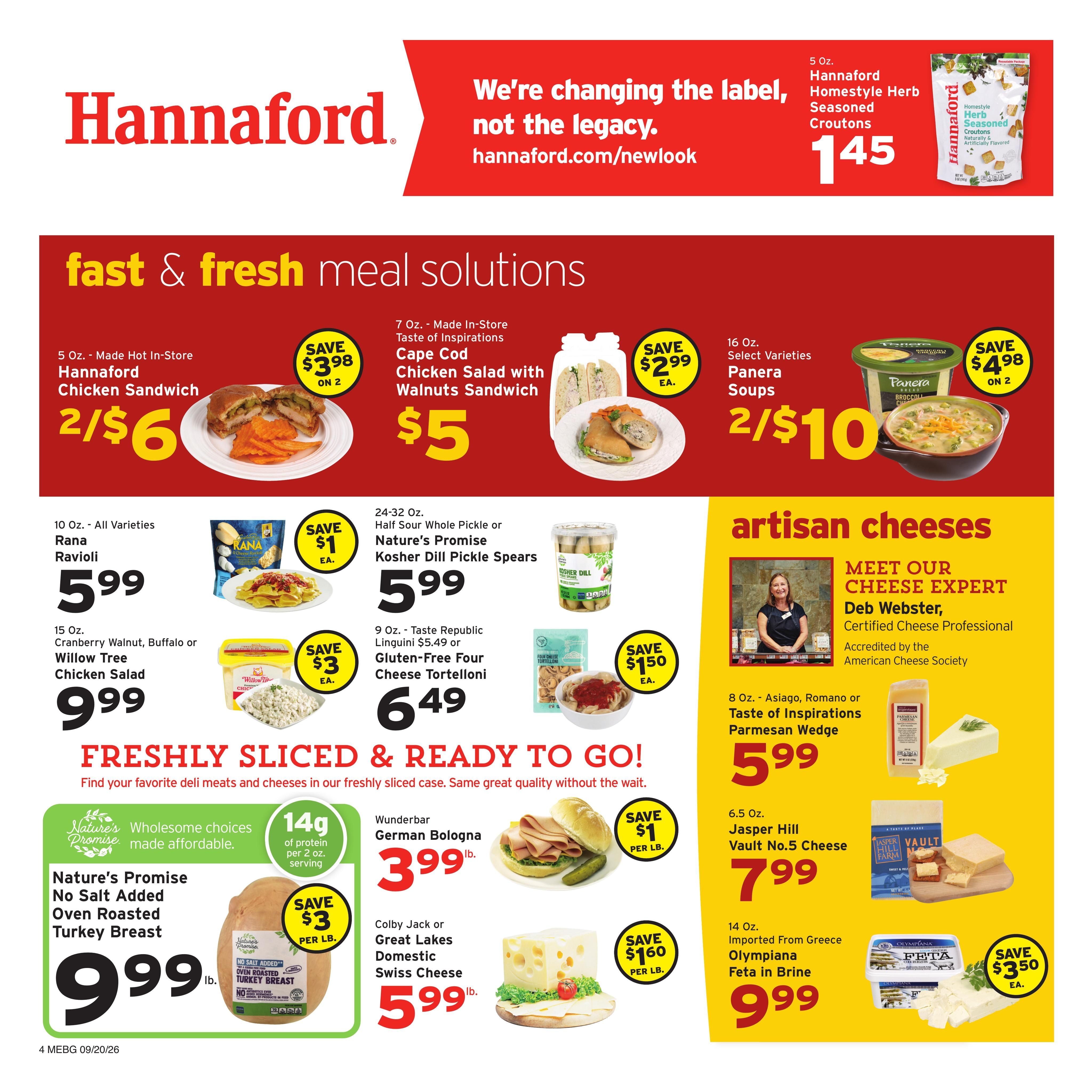 Hannaford (Augusta Area, ME) Week 39 Weekly Ad September 20 - 26, 2026