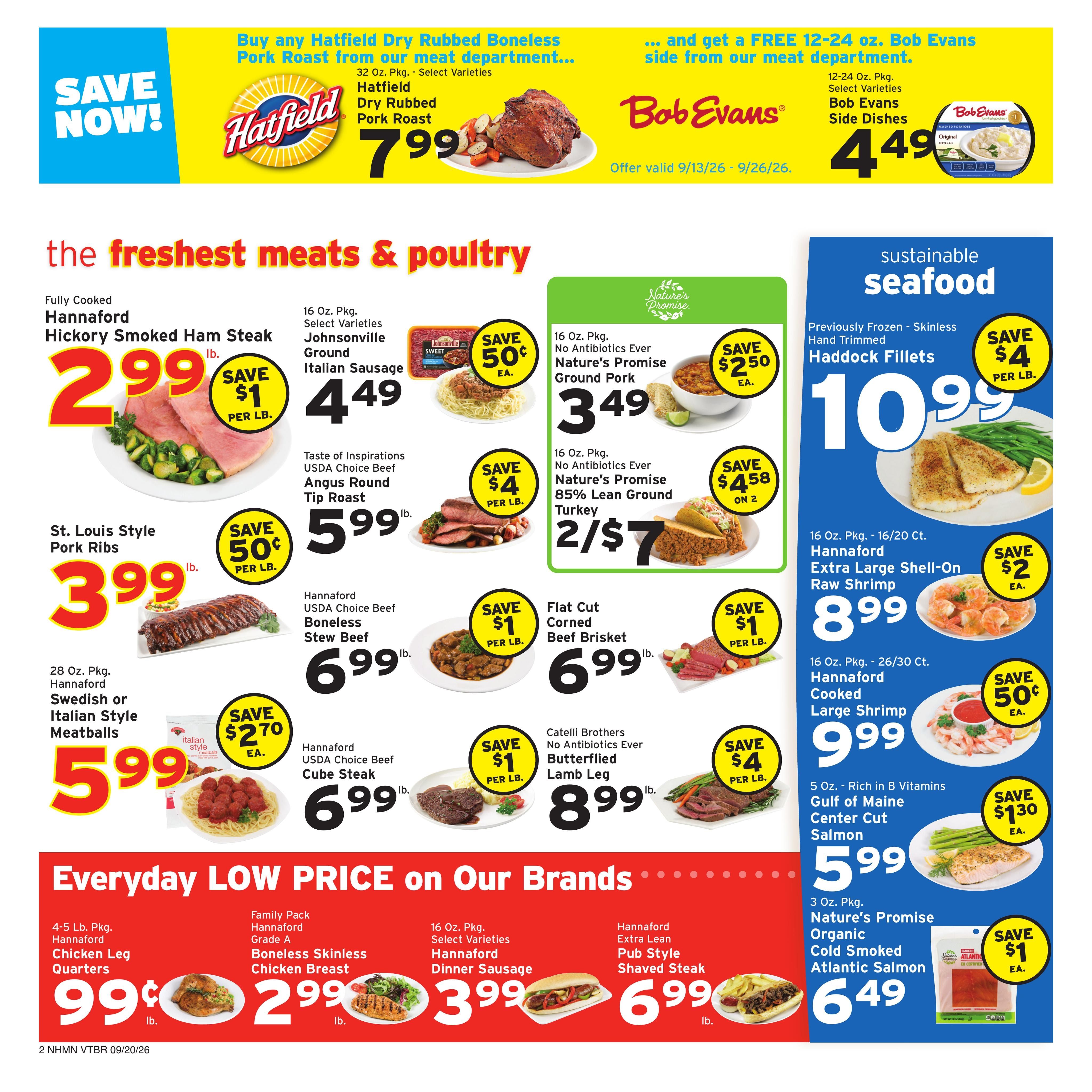 Hannaford (Concord Area, NH) Week 39 Weekly Ad September 20 - 26, 2026