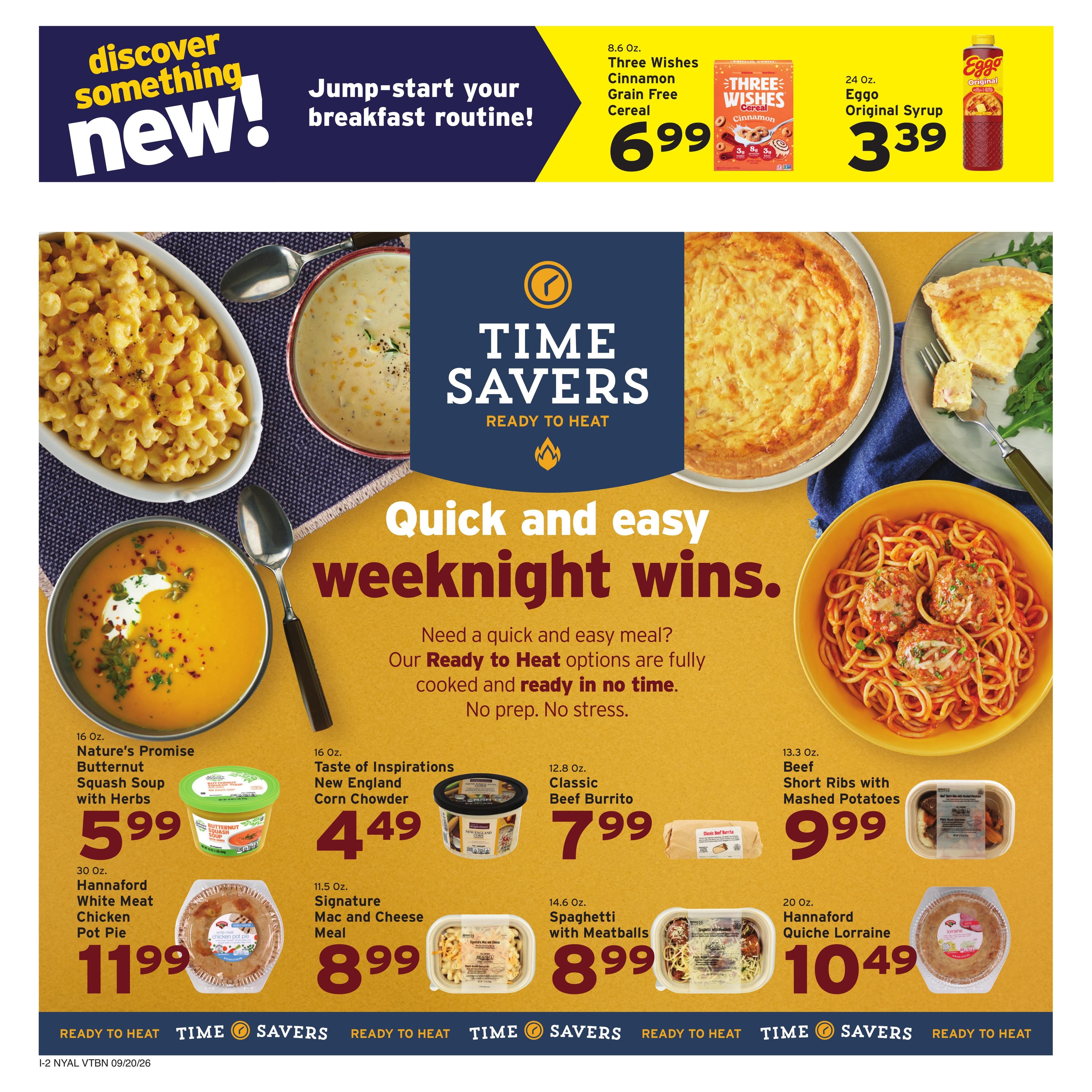 Hannaford (Albany Area, NY) Week 39 Weekly Ad September 20 - 26, 2026