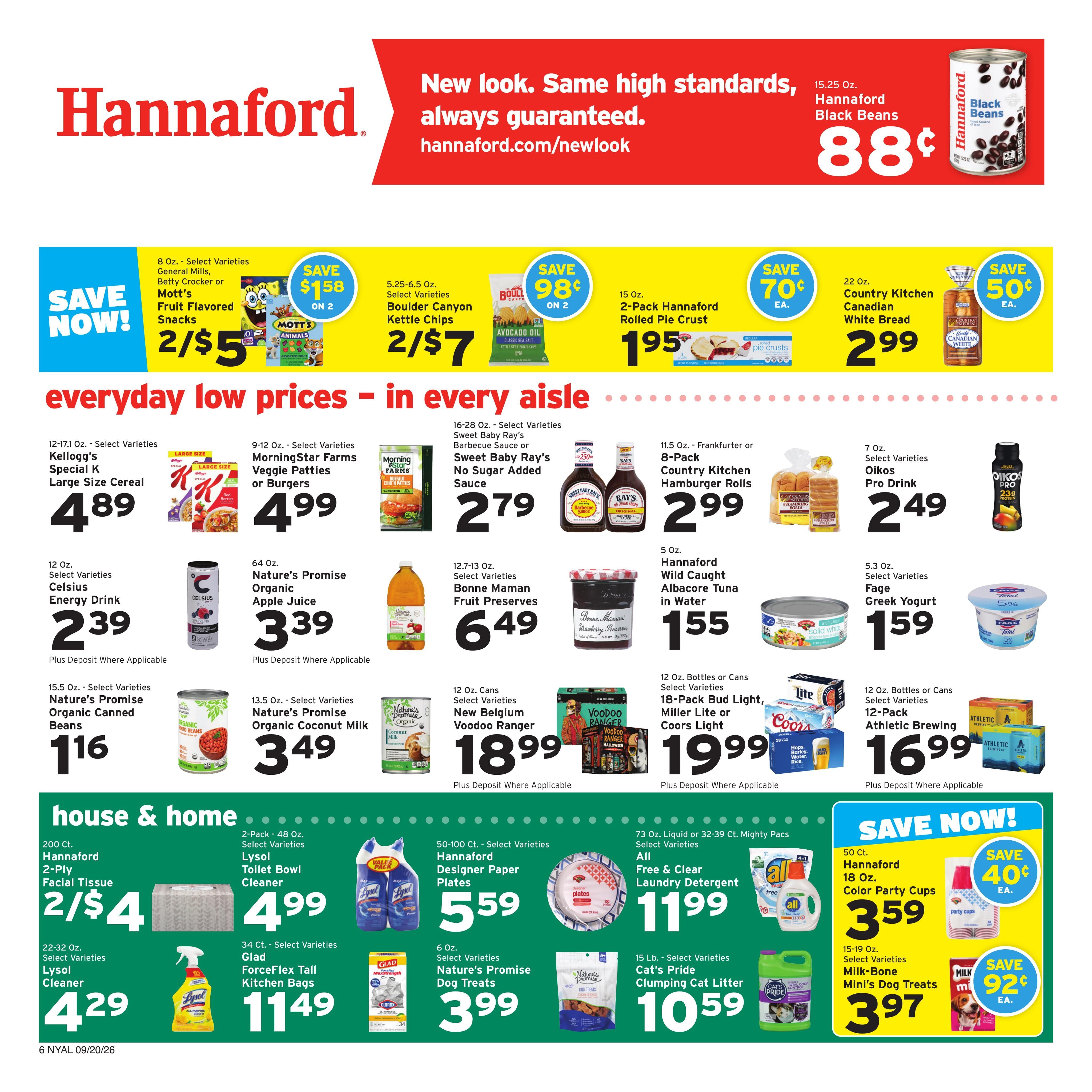 Hannaford (Albany Area, NY) Week 39 Weekly Ad September 20 - 26, 2026
