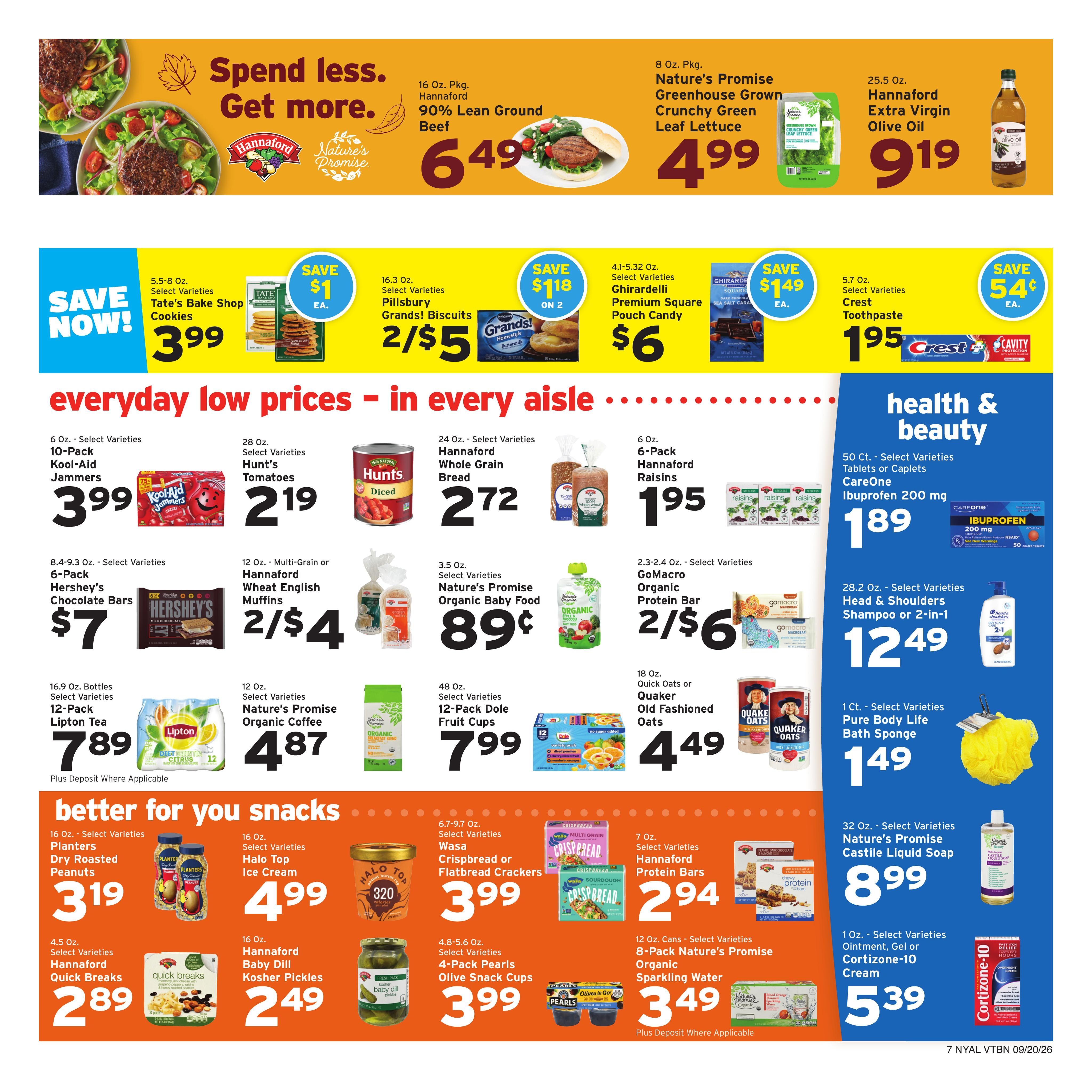 Hannaford (Albany Area, NY) Week 39 Weekly Ad September 20 - 26, 2026