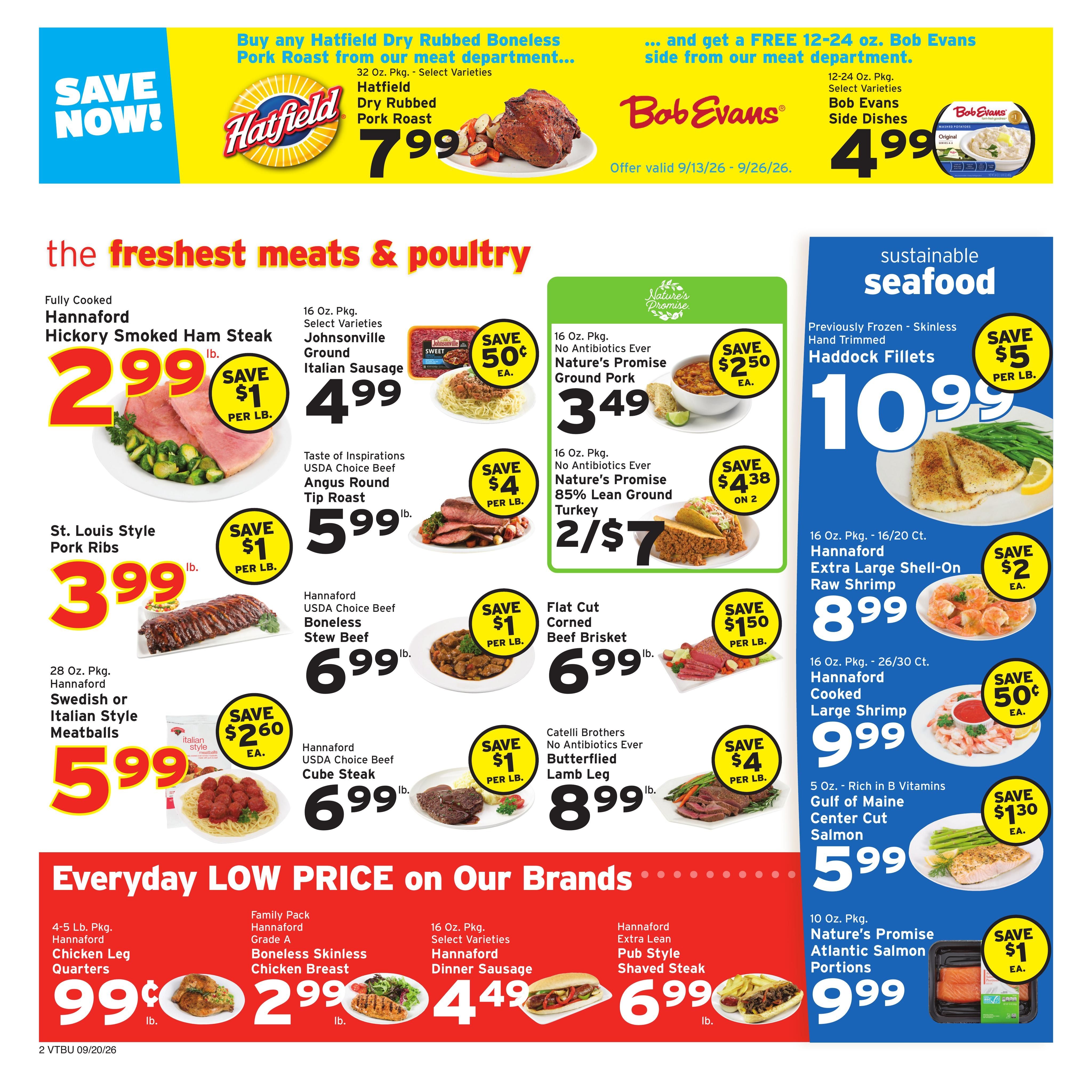 Hannaford (Montpelier-Saint Albans Area, VT) Week 39 Weekly Ad September 20 - 26, 2026