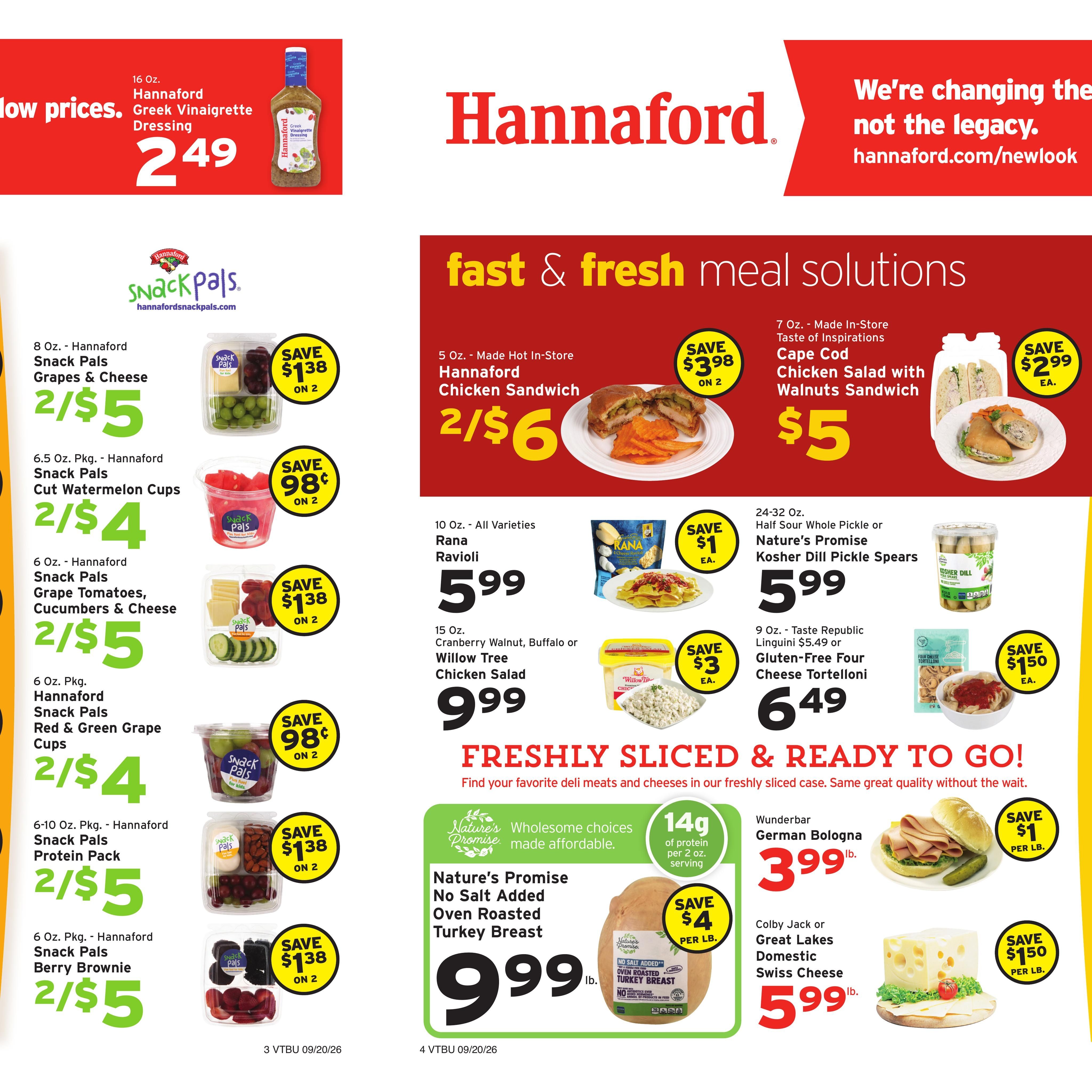 Hannaford (Montpelier-Saint Albans Area, VT) Week 39 Weekly Ad September 20 - 26, 2026