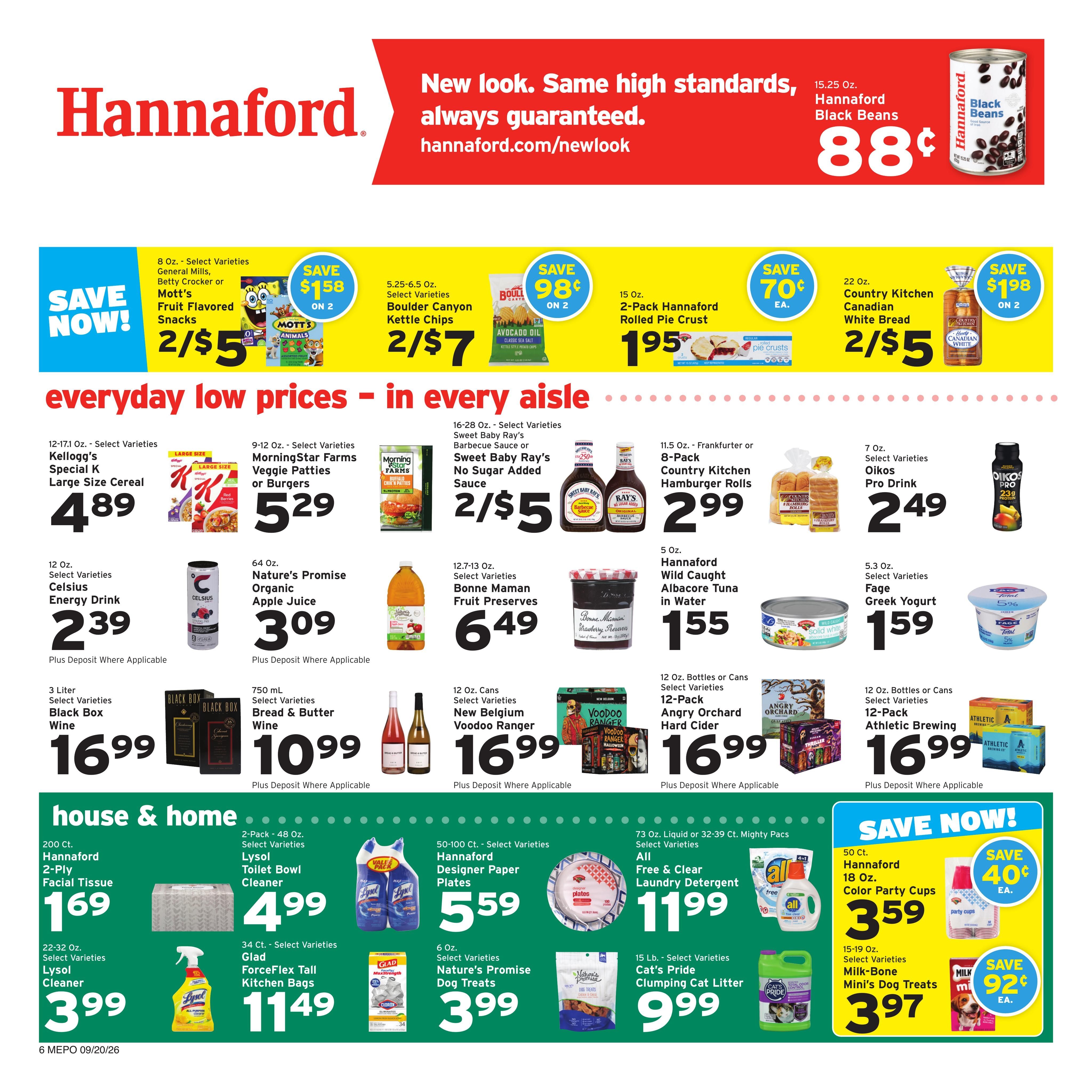 Hannaford (Portland Area, ME) Week 39 Weekly Ad September 20 - 26, 2026