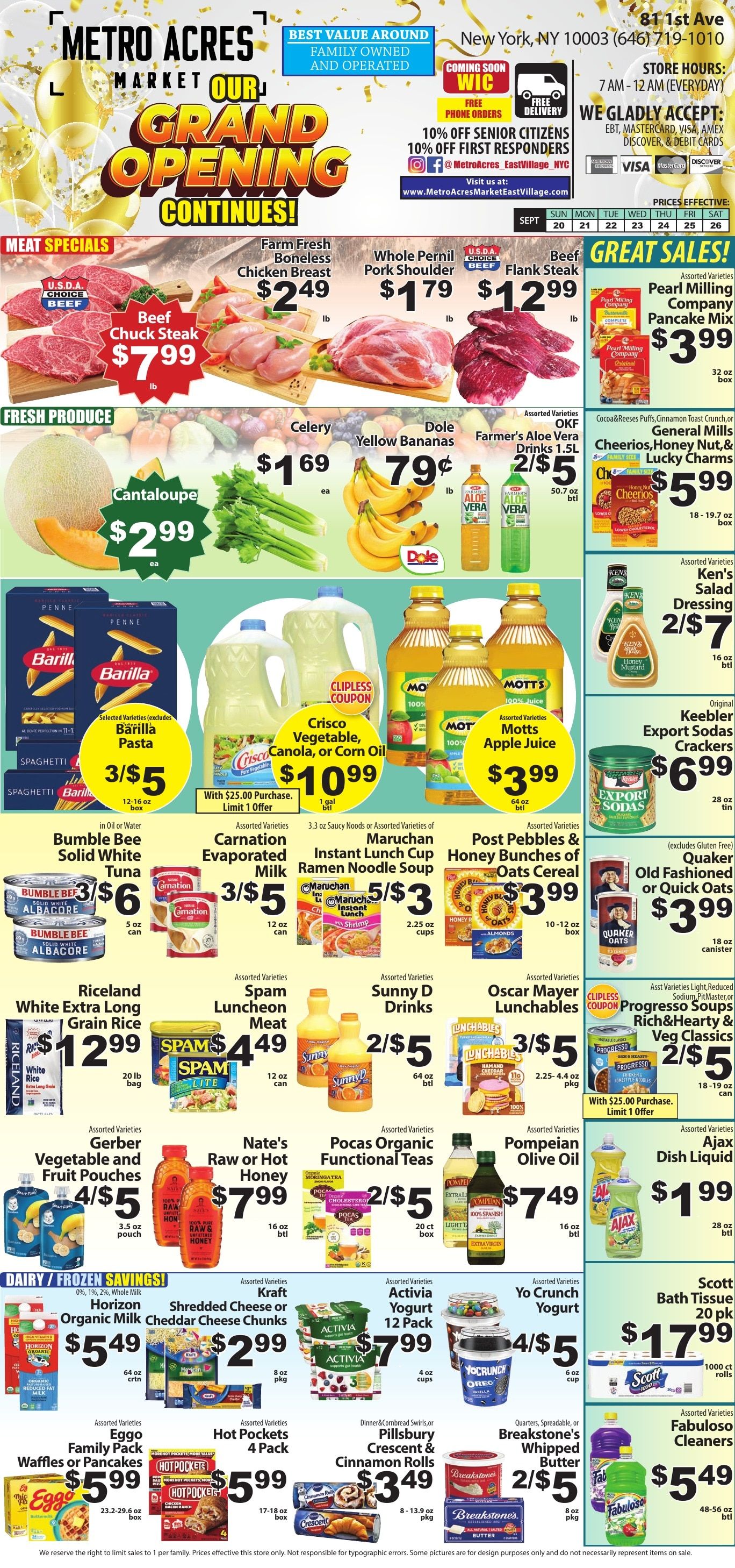 Metro Acres Market Weekly Ad September 20 - 26, 2026
