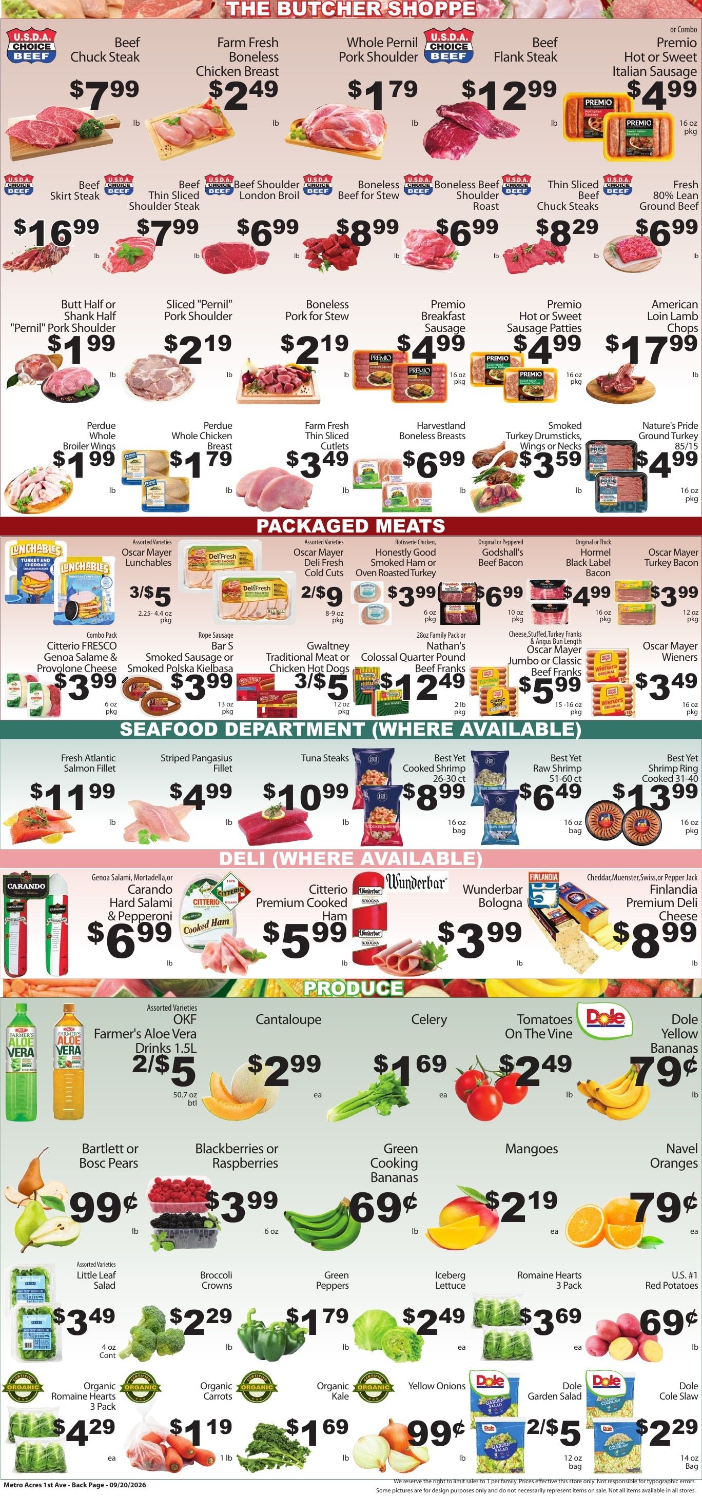 Metro Acres Market Weekly Ad September 20 - 26, 2026