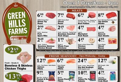 Green Hills Farms Weekly Ad September 20 - 26, 2026