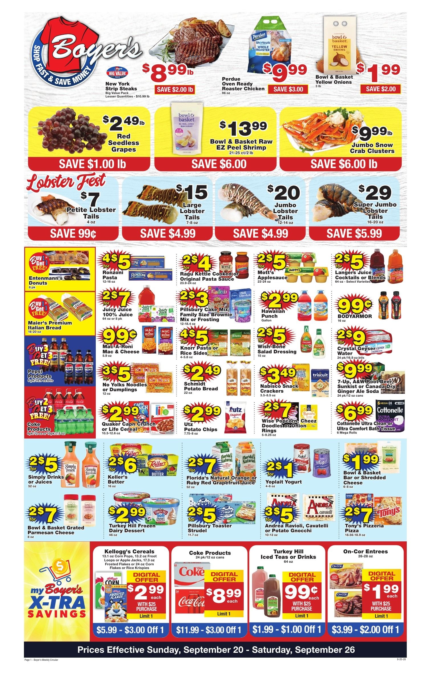 Boyer's Food Markets Weekly Ad September 20 - 26, 2026