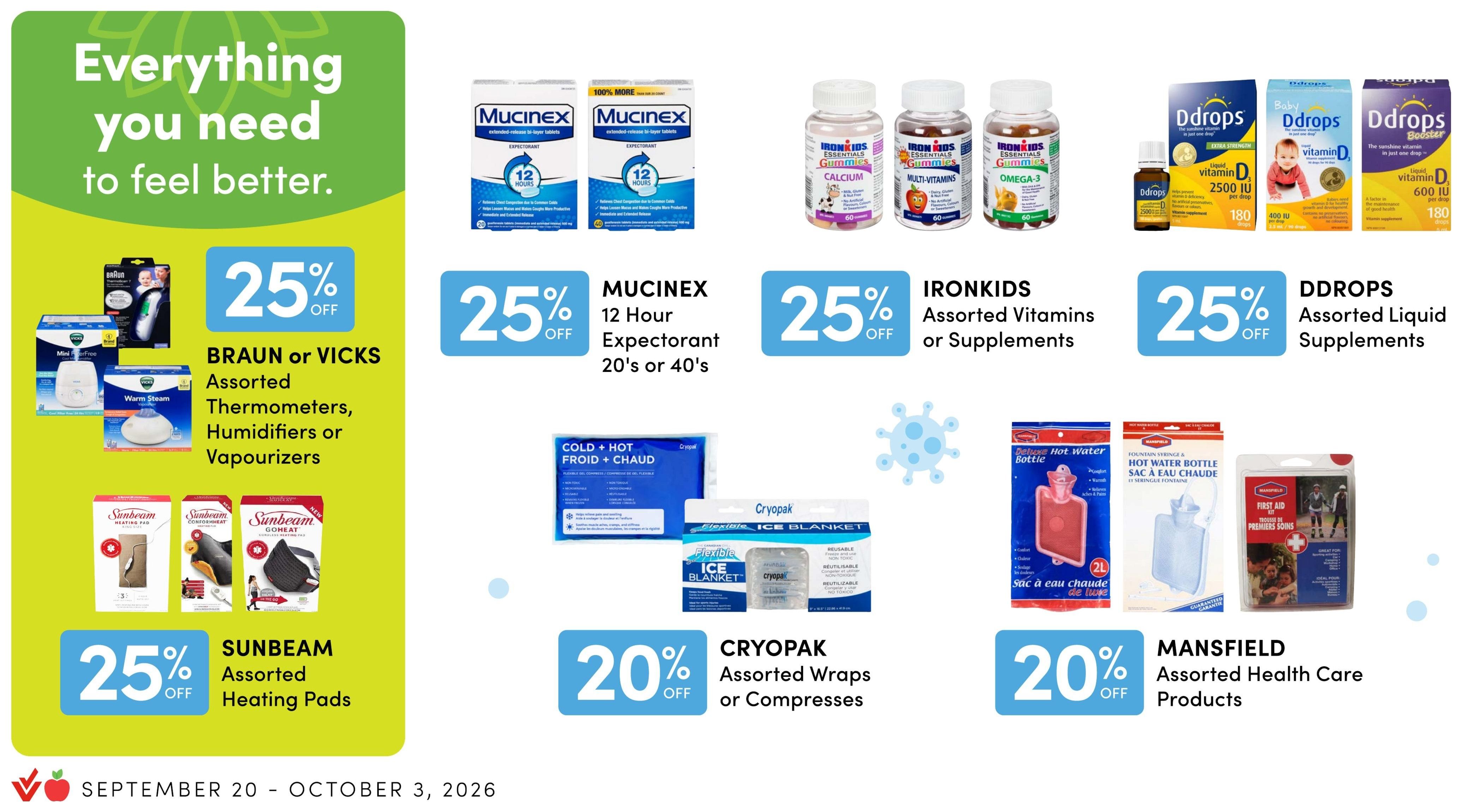 Apple Drugs Flyer September 20 to October 3