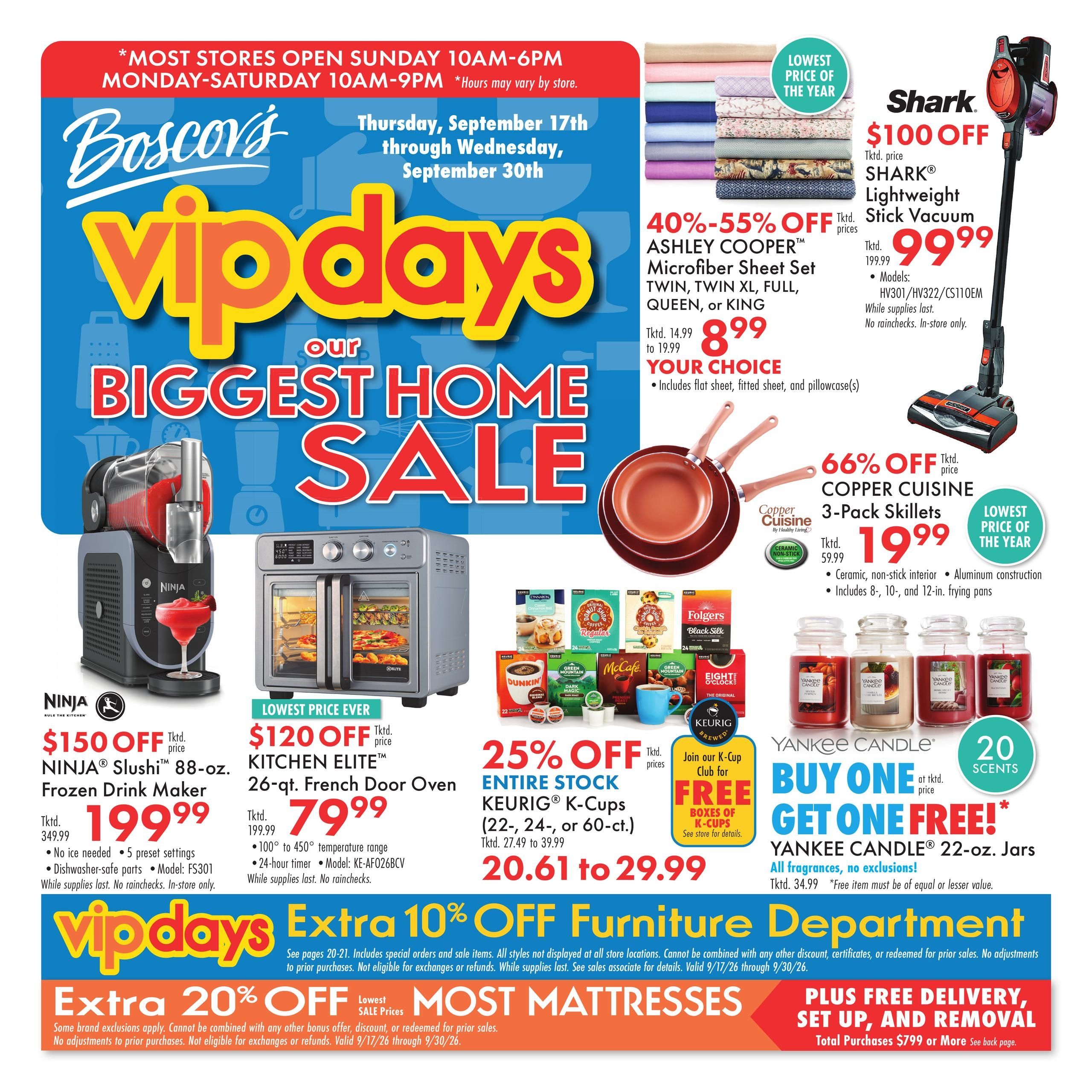 Boscov's Boscov’s Weekly Weekly Ad September 20 - 30, 2026
