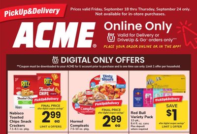 Acme Markets (Philadelphia Area, PA) Bonus Online Savings Weekly Ad September 18 - 24, 2026