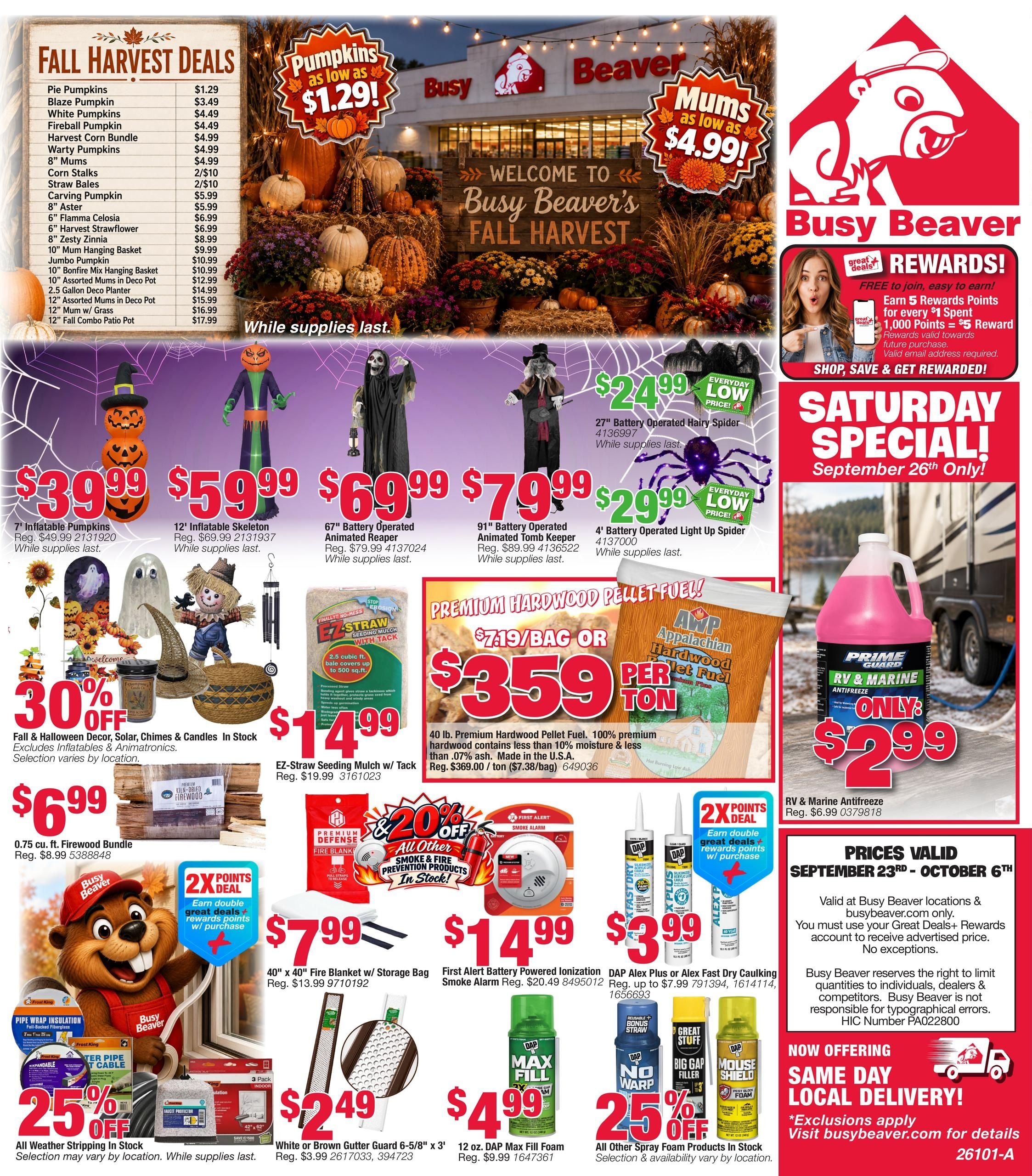 Busy Beaver Weekly Ad September 23 - October 6, 2026