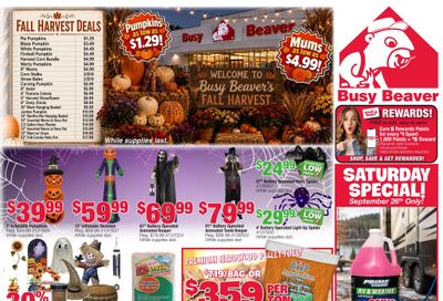 Busy Beaver Weekly Ad September 23 - October 6, 2026