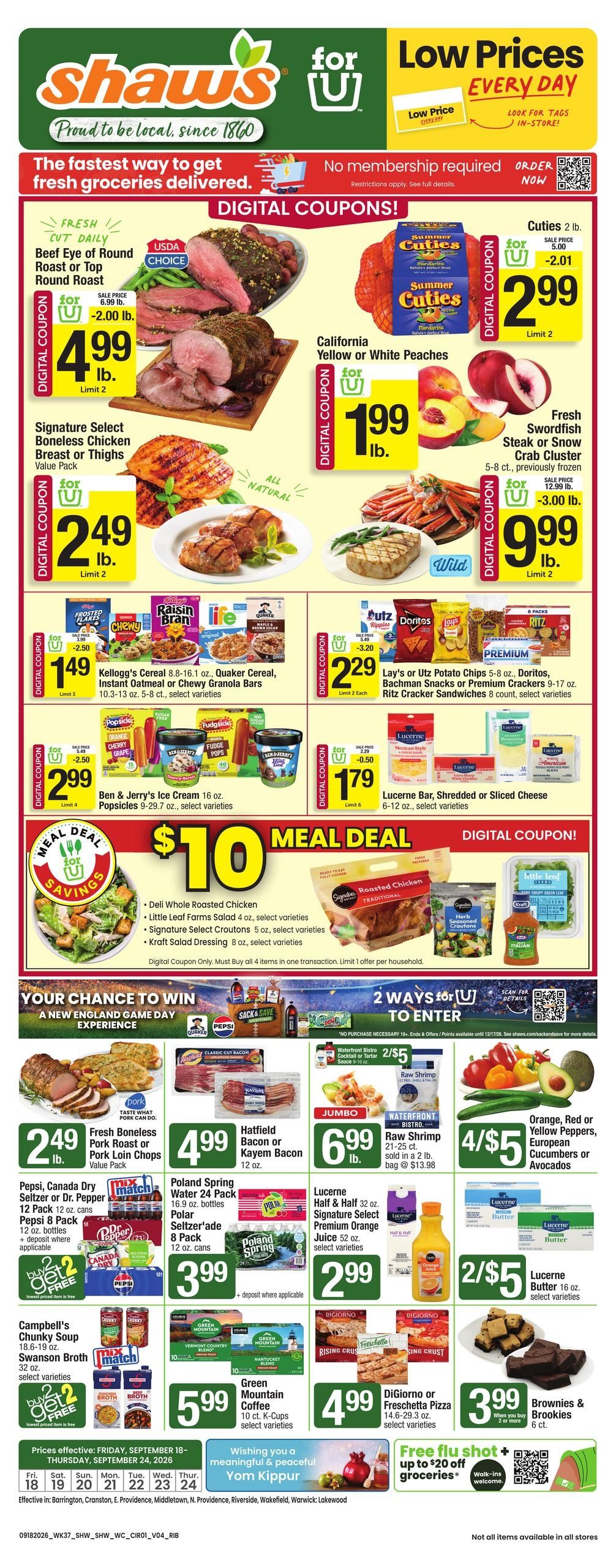 Shaw's (Providence Area, RI) Weekly Ad September 18 - 24, 2026