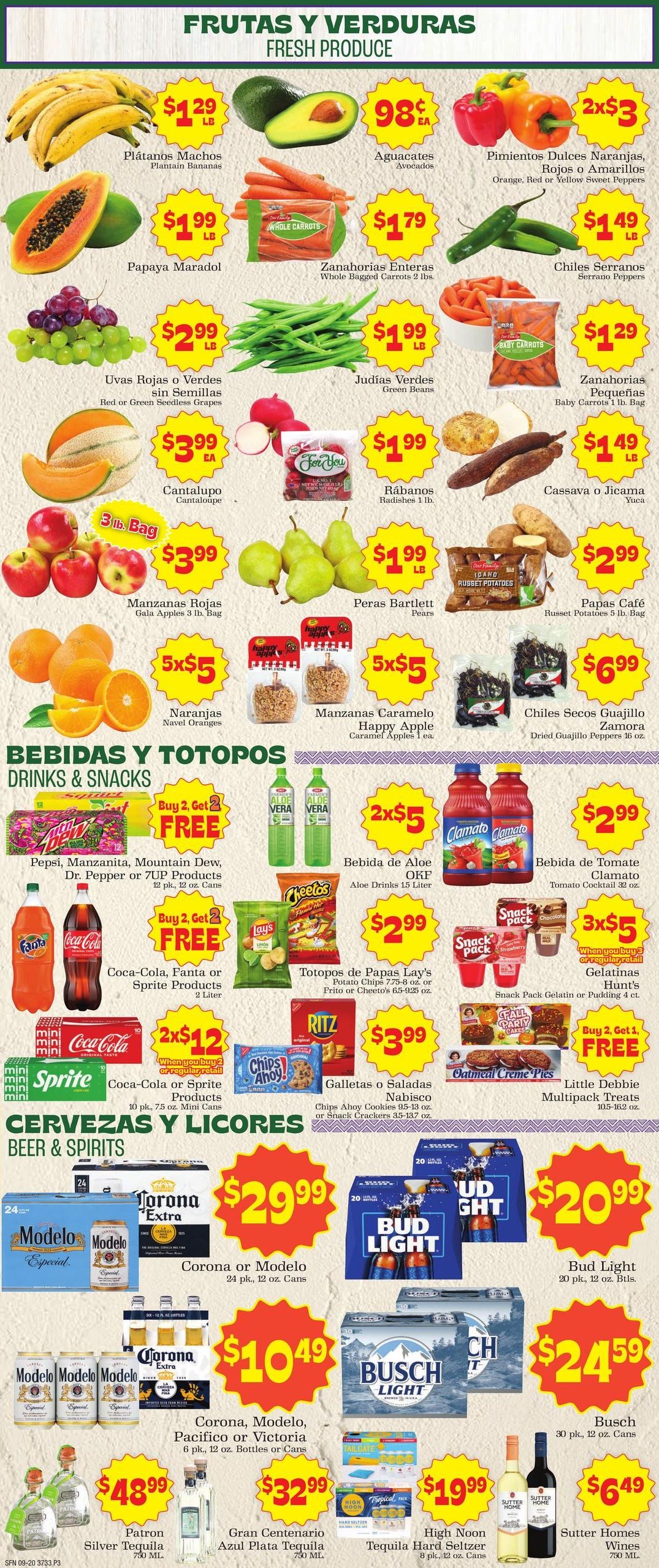 Supermercado Nuestra Familia Weekly Ad September 20 - 26, 2026