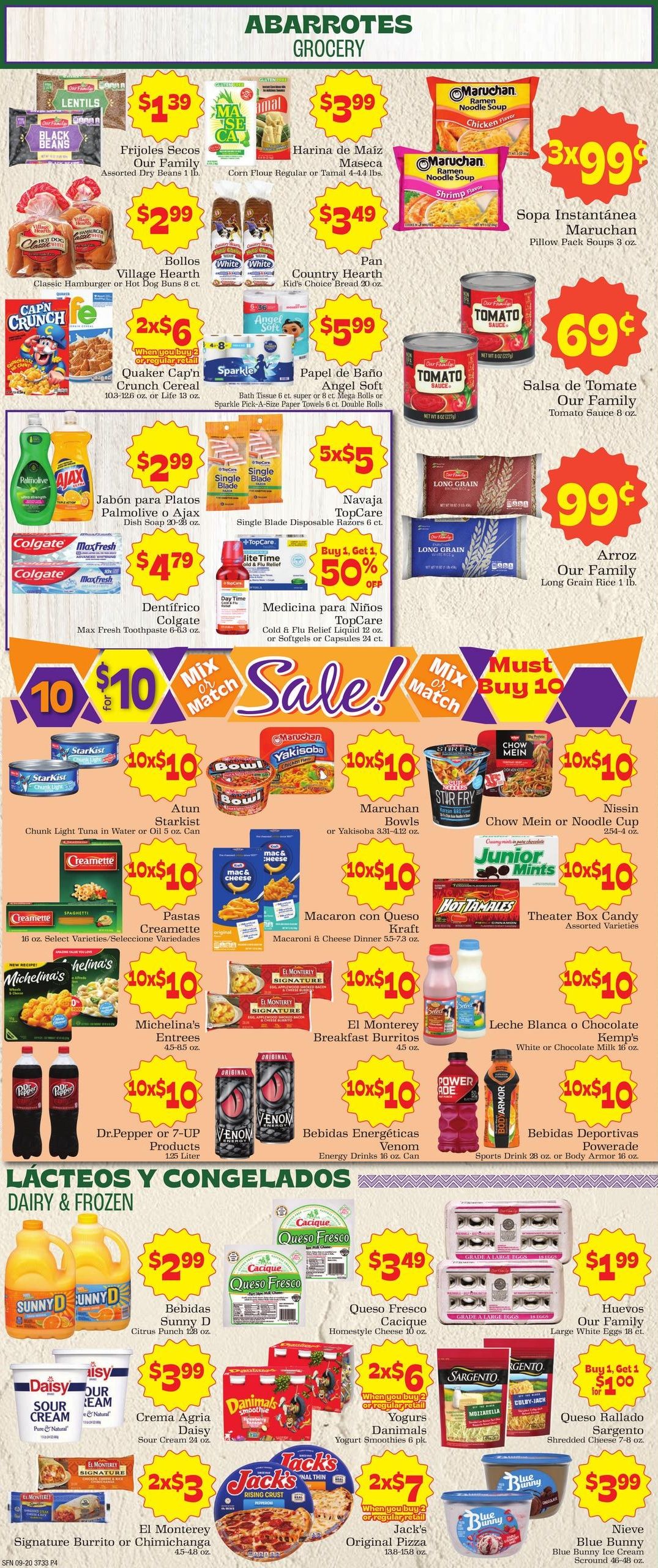 Supermercado Nuestra Familia Weekly Ad September 20 - 26, 2026