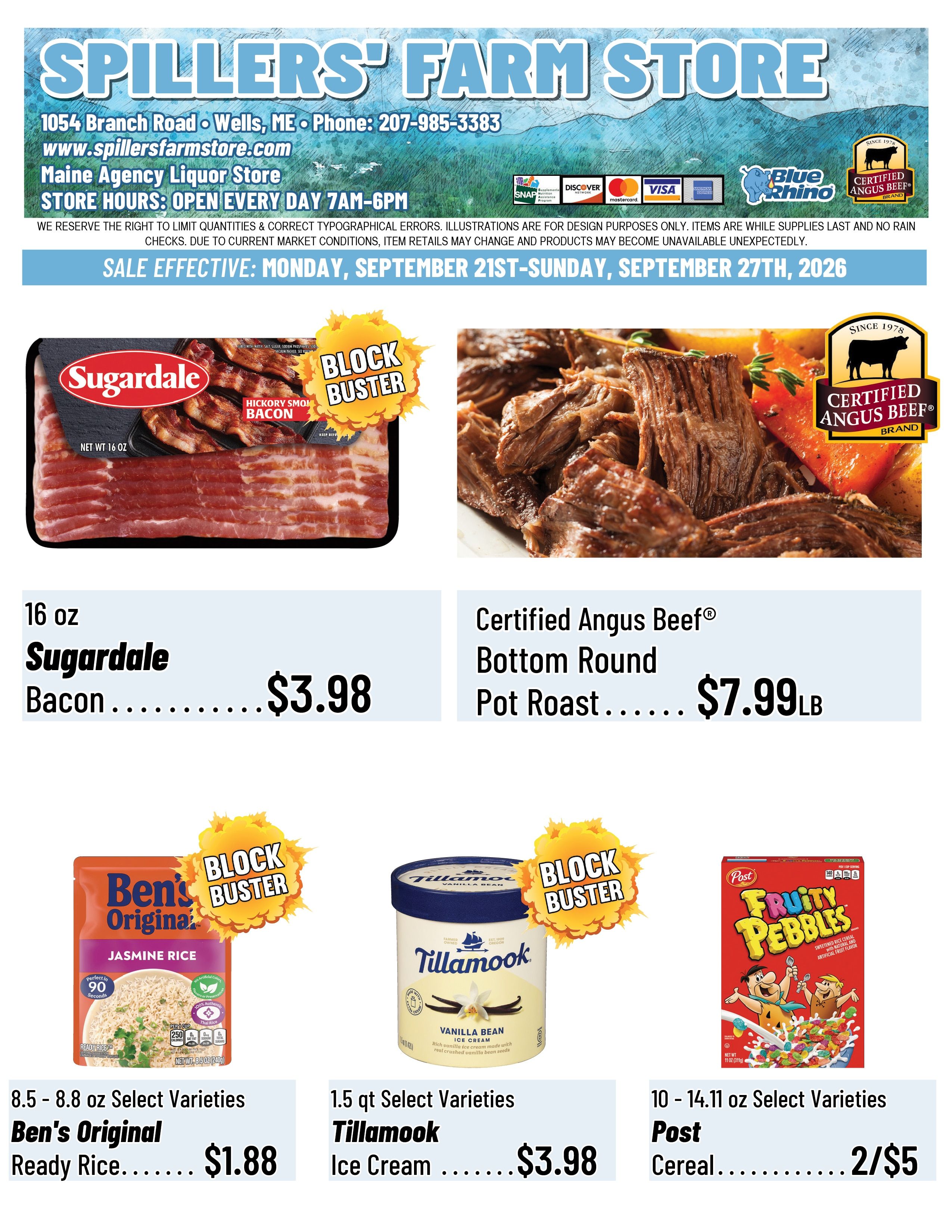 Spillers' Farm Store Weekly Ad September 21 - 27, 2026