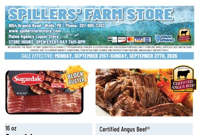 Spillers' Farm Store Weekly Ad September 21 - 27, 2026