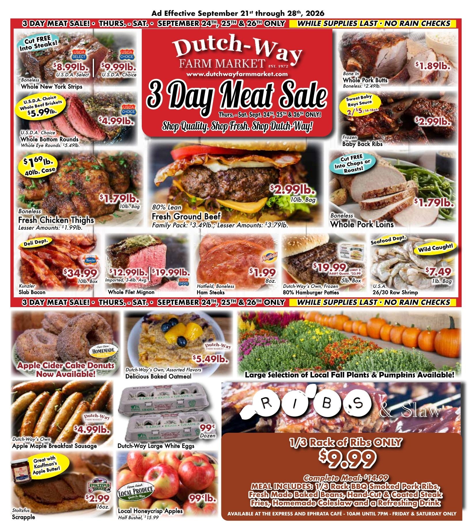 Dutch-Way Farm Market Weekly Ad September 21 - 28, 2026
