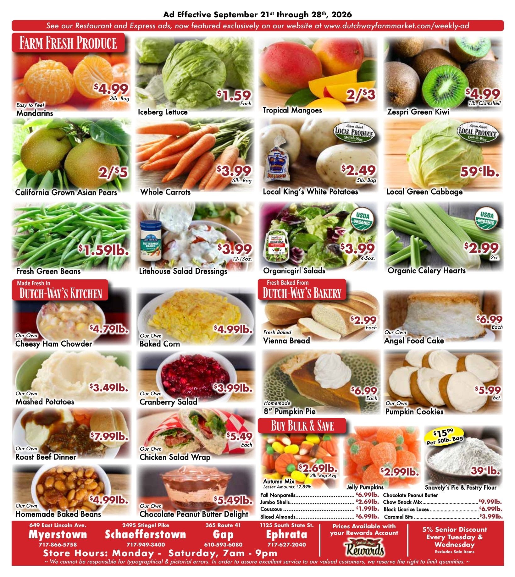 Dutch-Way Farm Market Weekly Ad September 21 - 28, 2026
