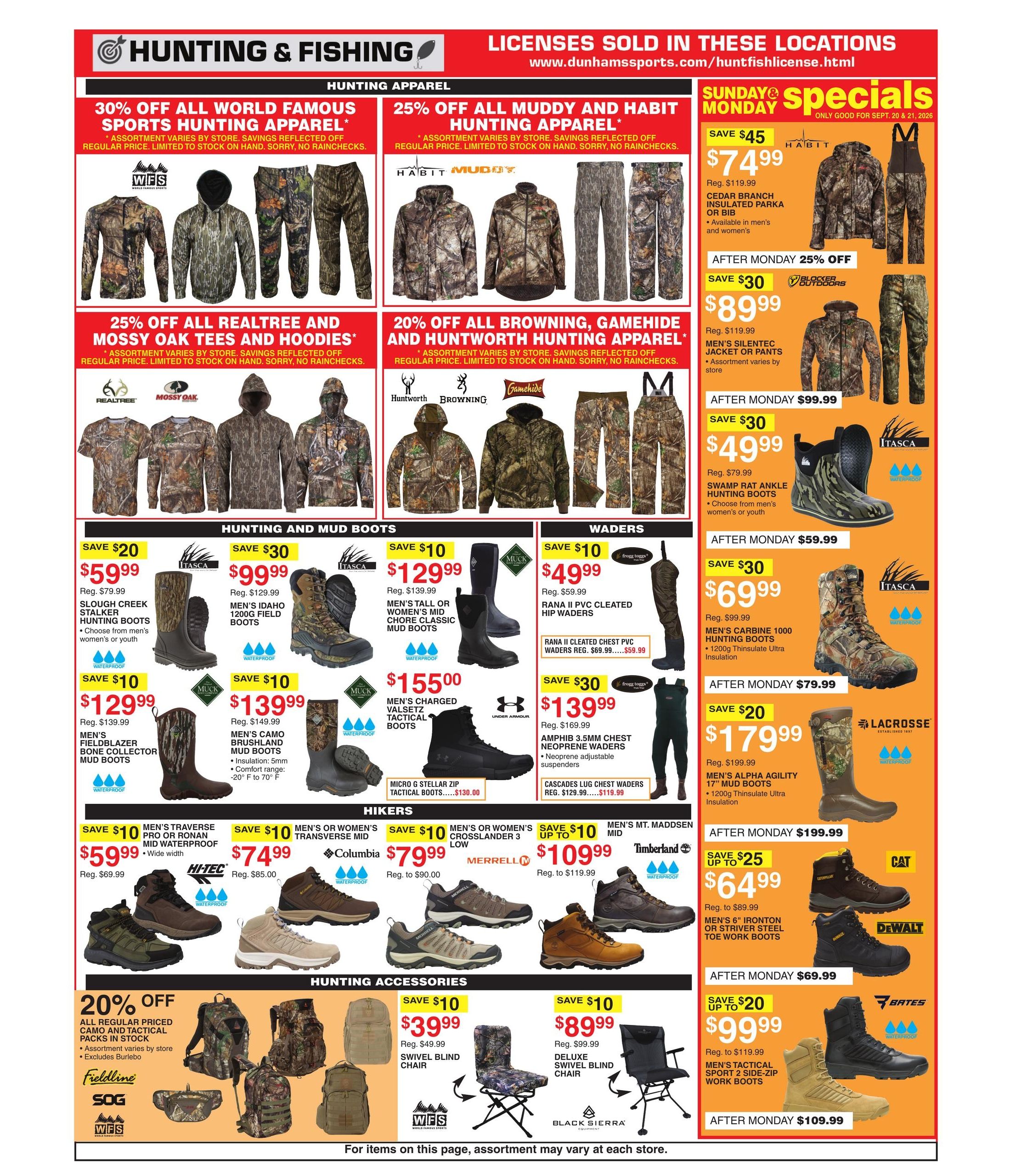 Dunham's Sports (Traverse City Area, MI) Weekly Ad September 19 - 24, 2026