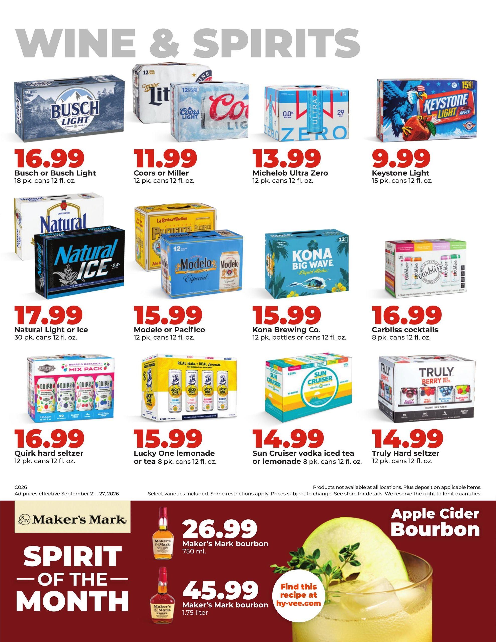 Hy-Vee (Argyle Area, MO) Weekly Ad September 21 - 27, 2026