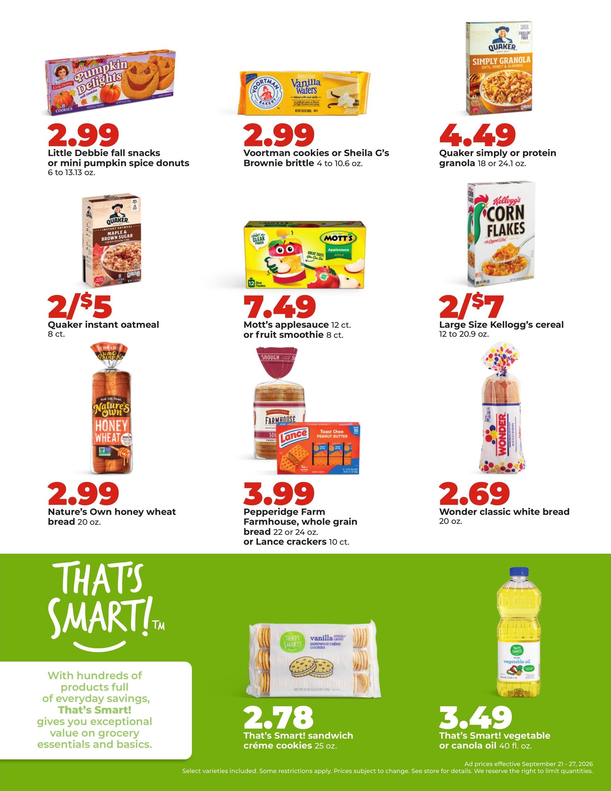 Hy-Vee (Pocahontas Area, IA) Weekly Ad September 21 - 27, 2026