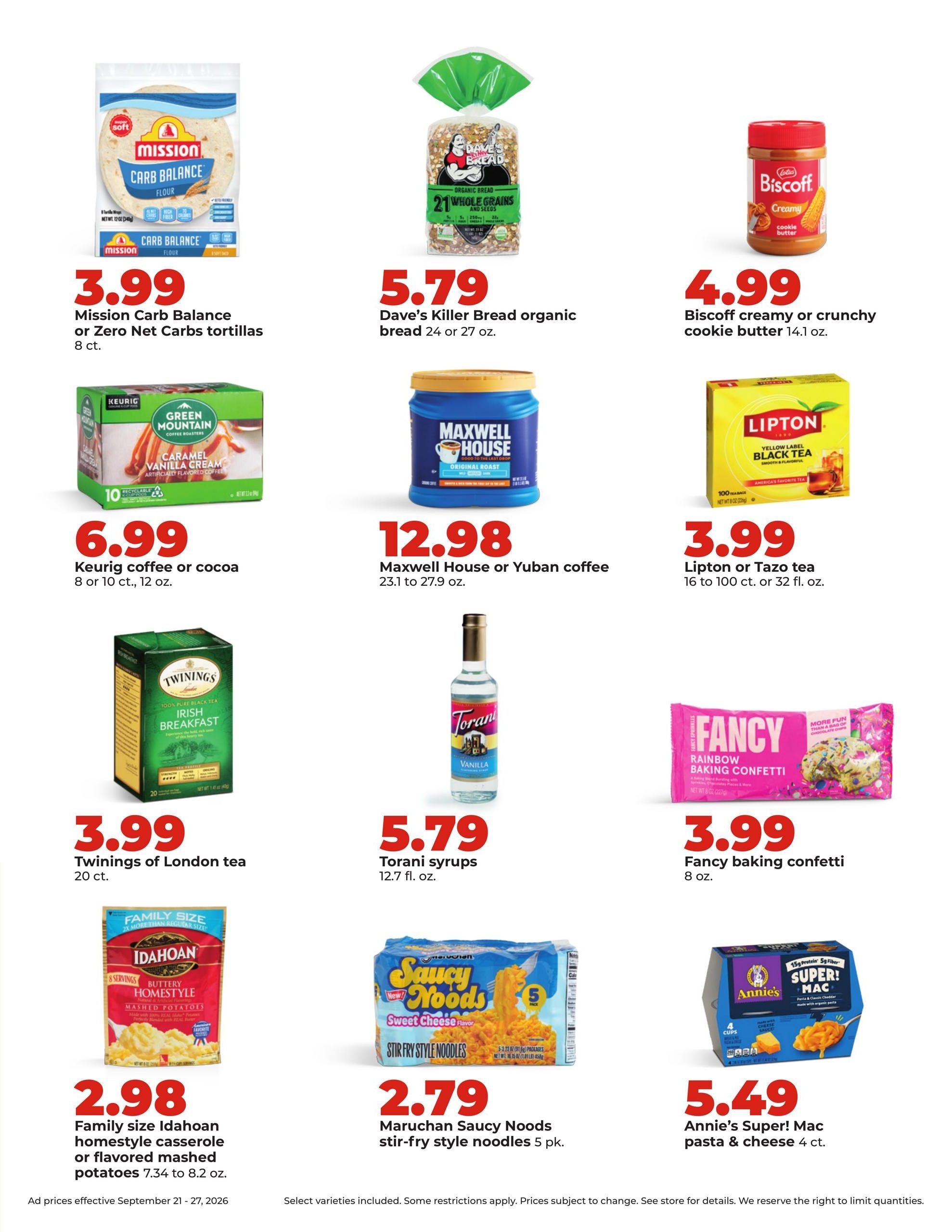 Hy-Vee (Pocahontas Area, IA) Weekly Ad September 21 - 27, 2026