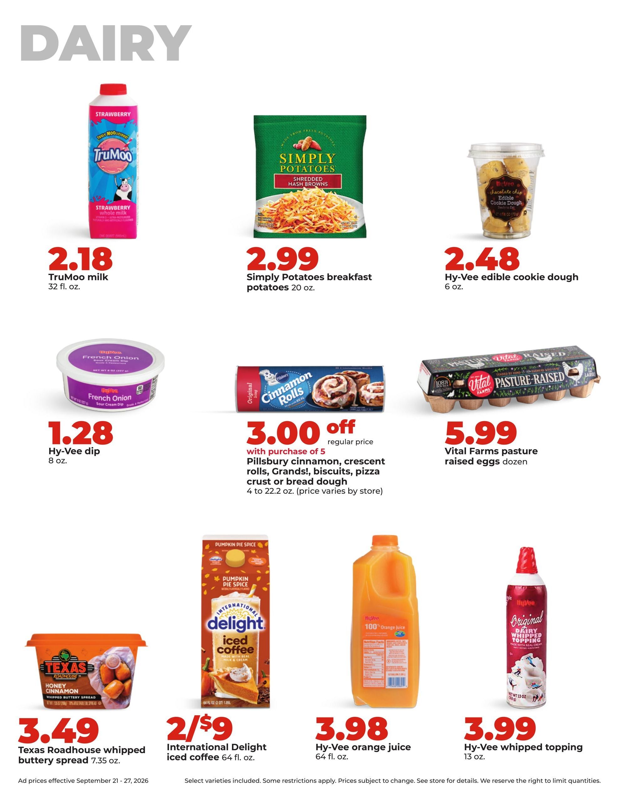 Hy-Vee (Pocahontas Area, IA) Weekly Ad September 21 - 27, 2026