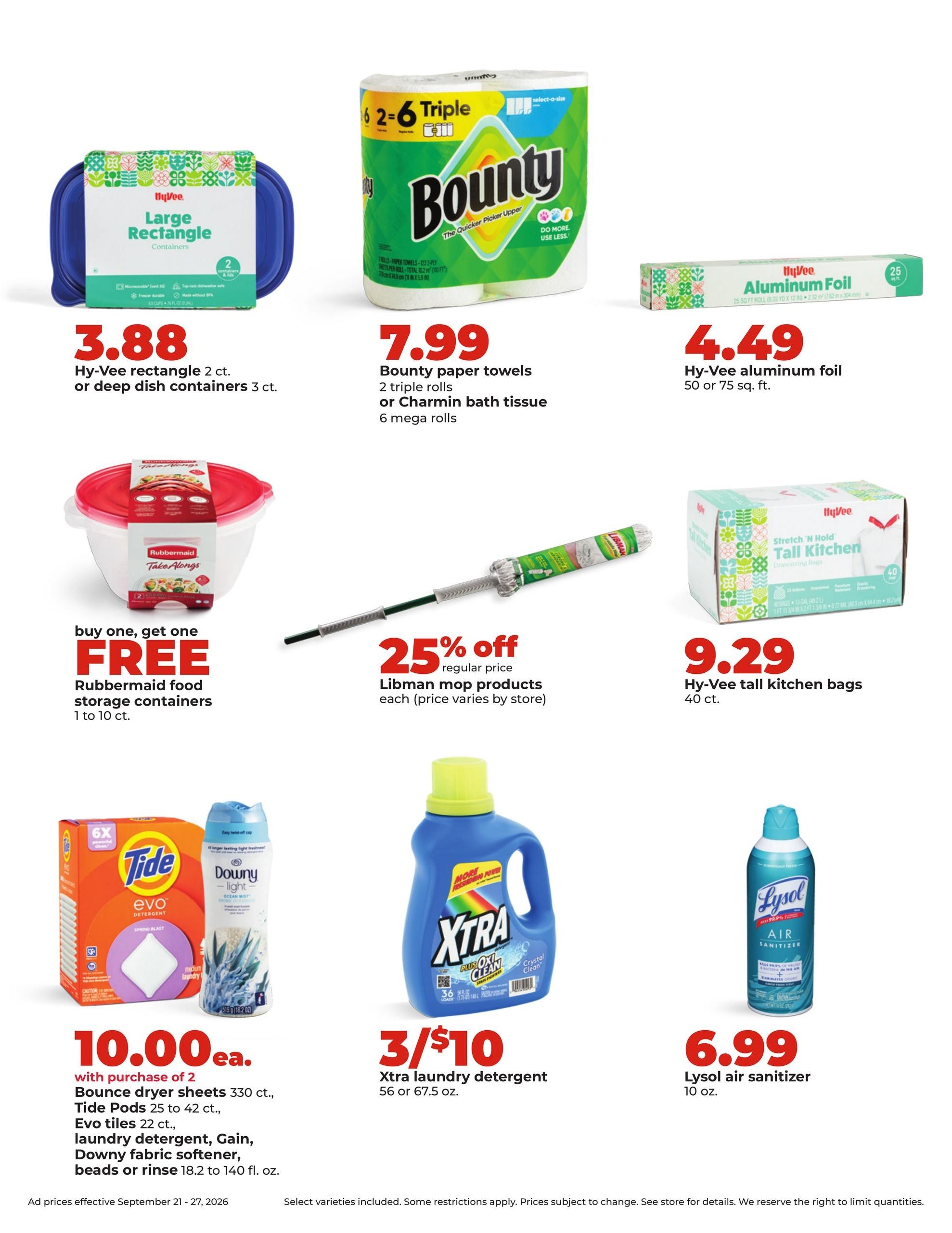 Hy-Vee (Pocahontas Area, IA) Weekly Ad September 21 - 27, 2026