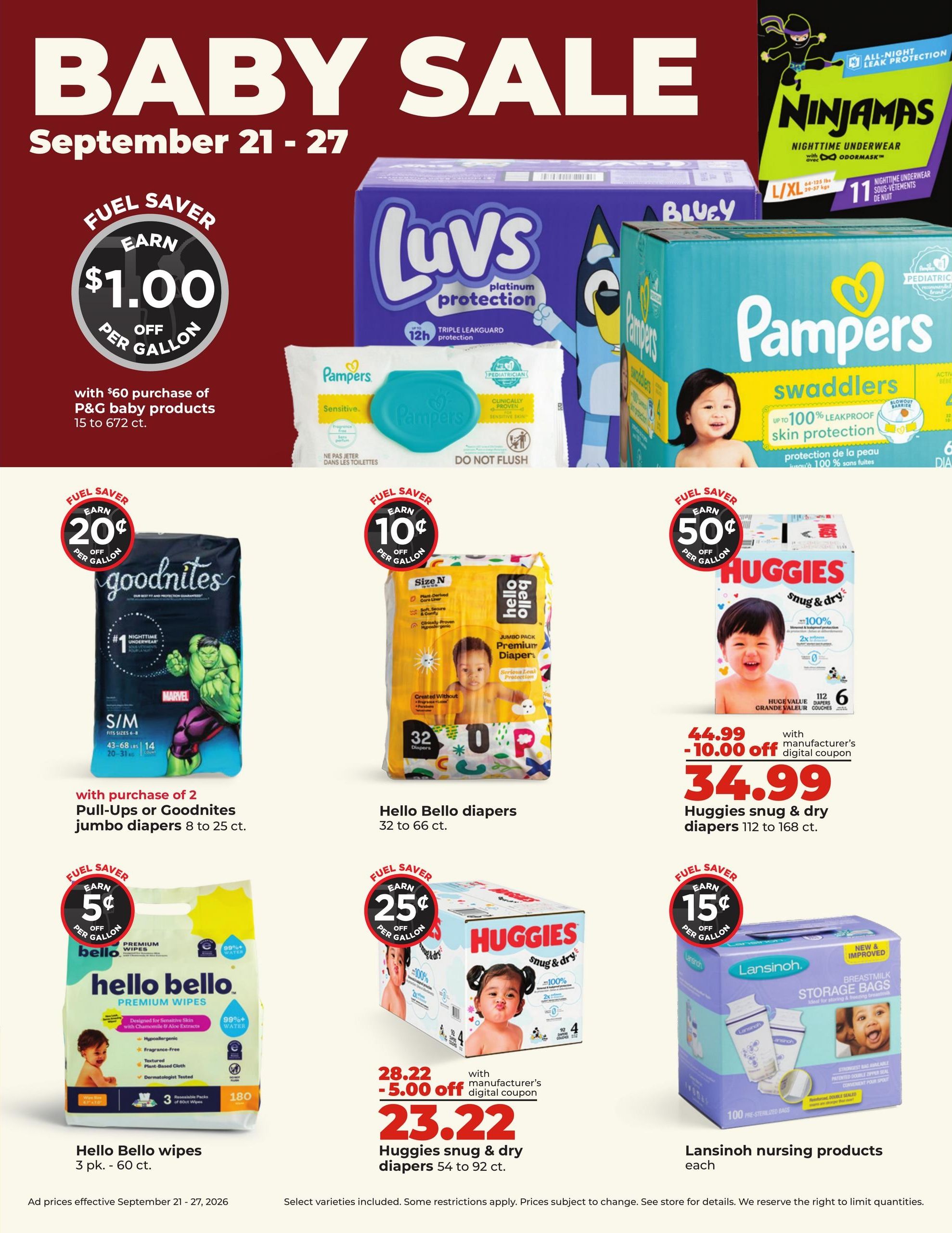 Hy-Vee (Pocahontas Area, IA) Weekly Ad September 21 - 27, 2026