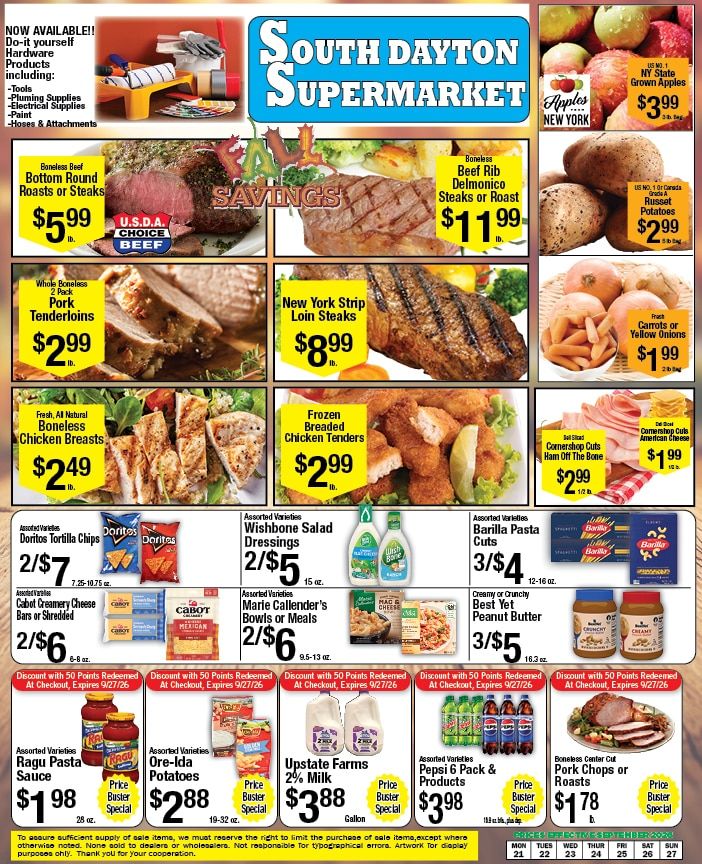 South Dayton Supermarket Weekly Ad September 21 - 27, 2026