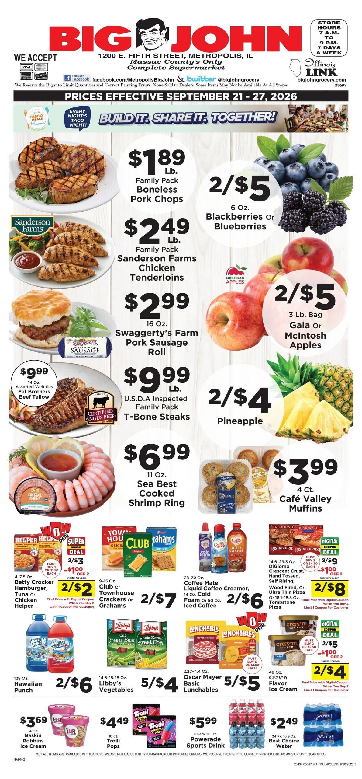Big John Weekly Ad September 21 - 27, 2026
