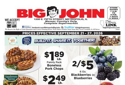 Big John Weekly Ad September 21 - 27, 2026