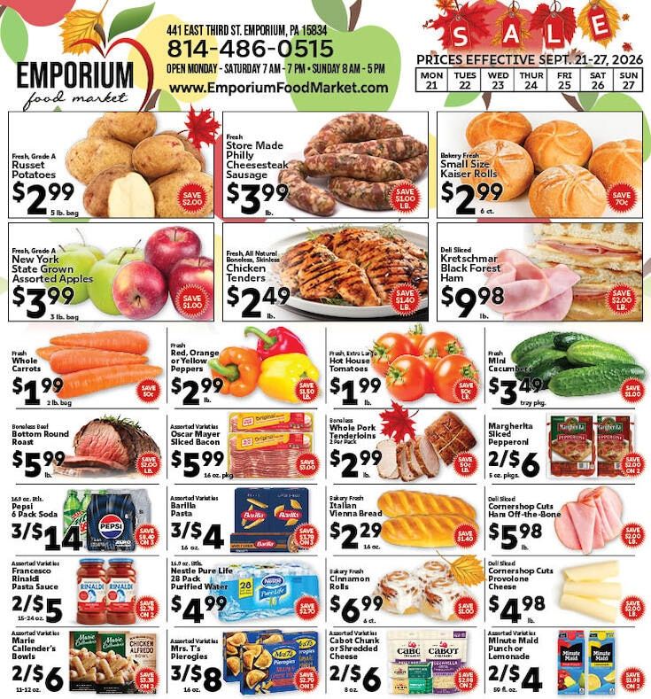 Emporium Food Market Weekly Ad September 21 - 27, 2026