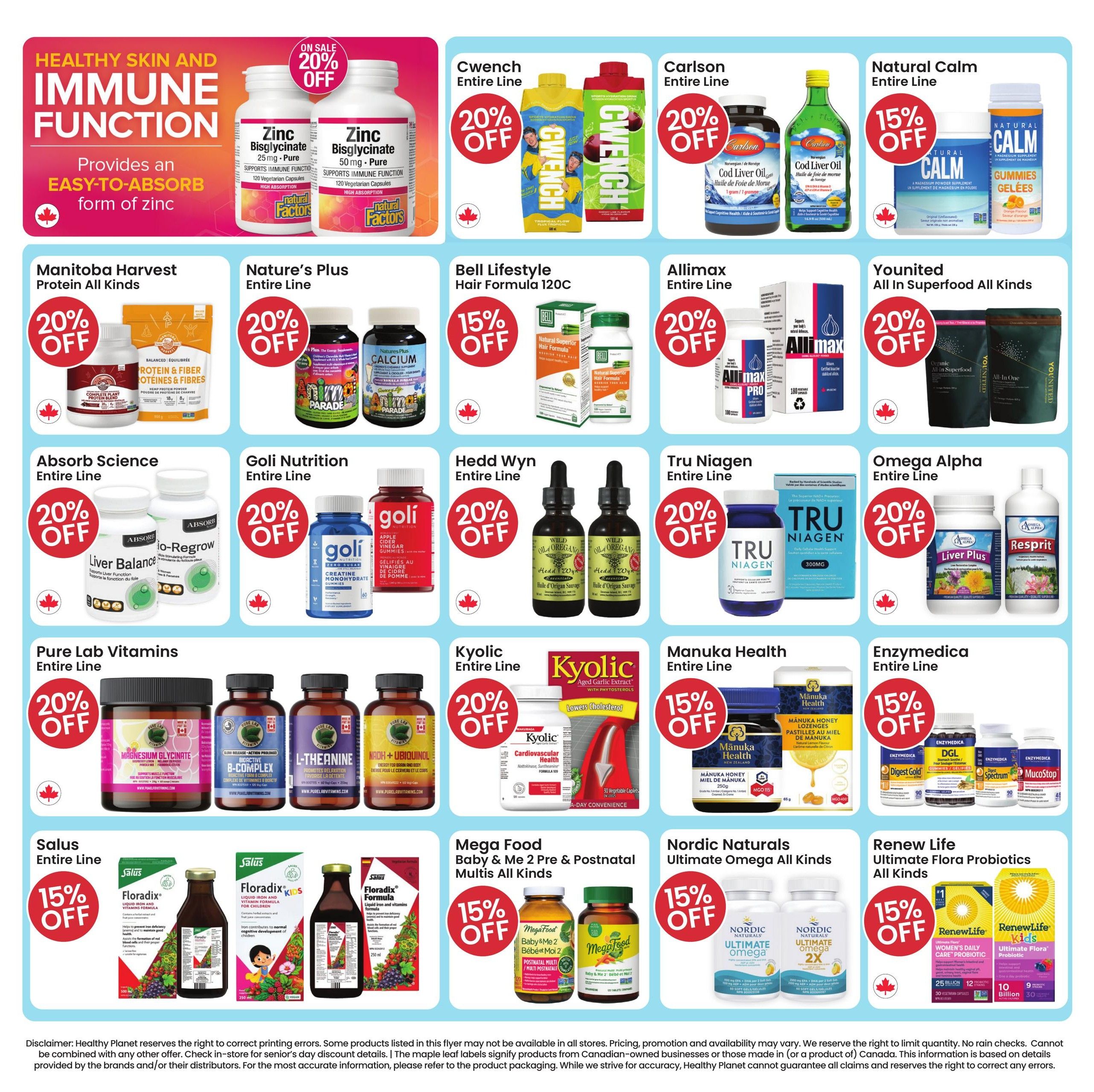 Healthy Planet Flyer September 22 to October 14