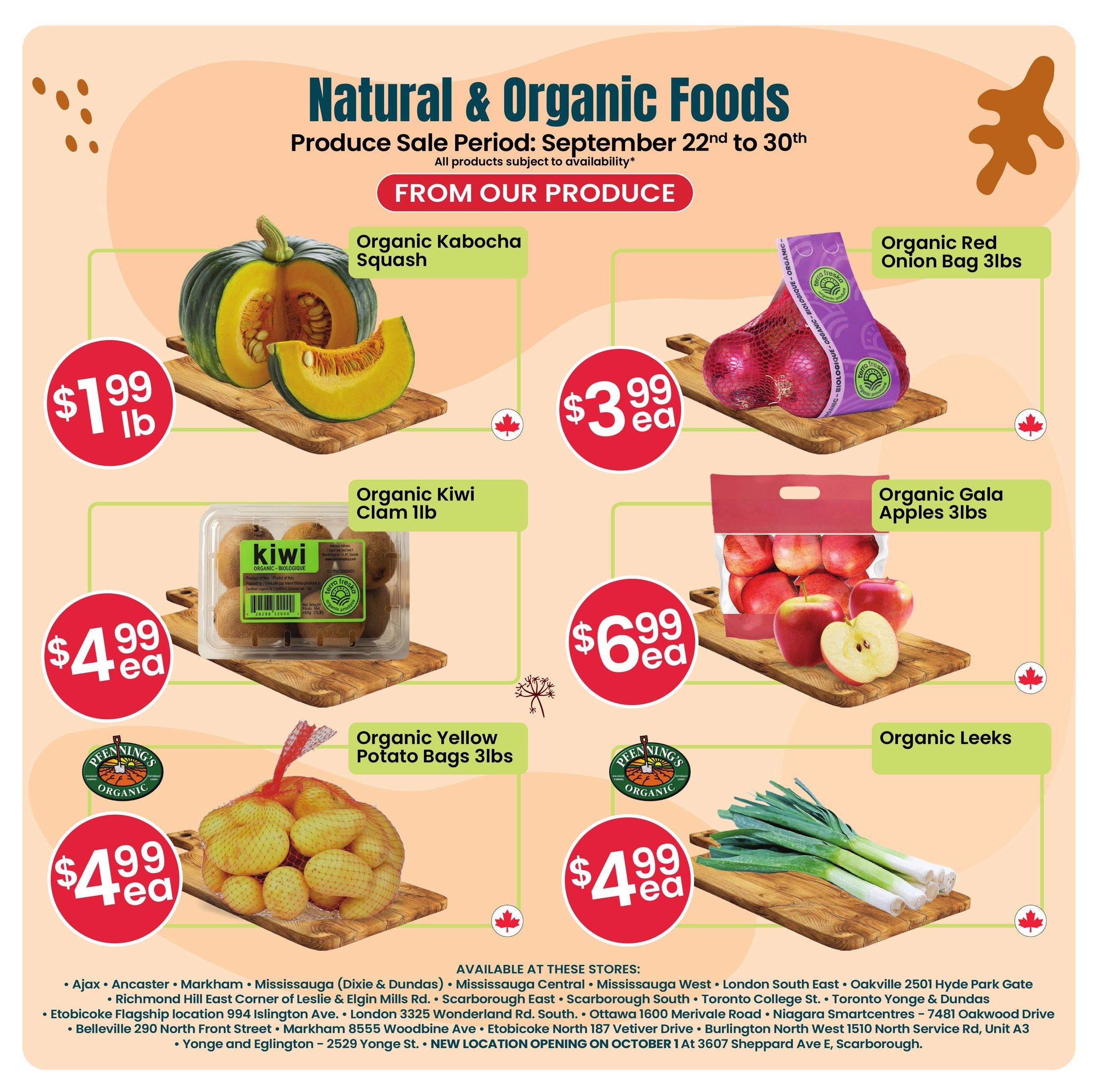 Healthy Planet Flyer September 22 to October 14