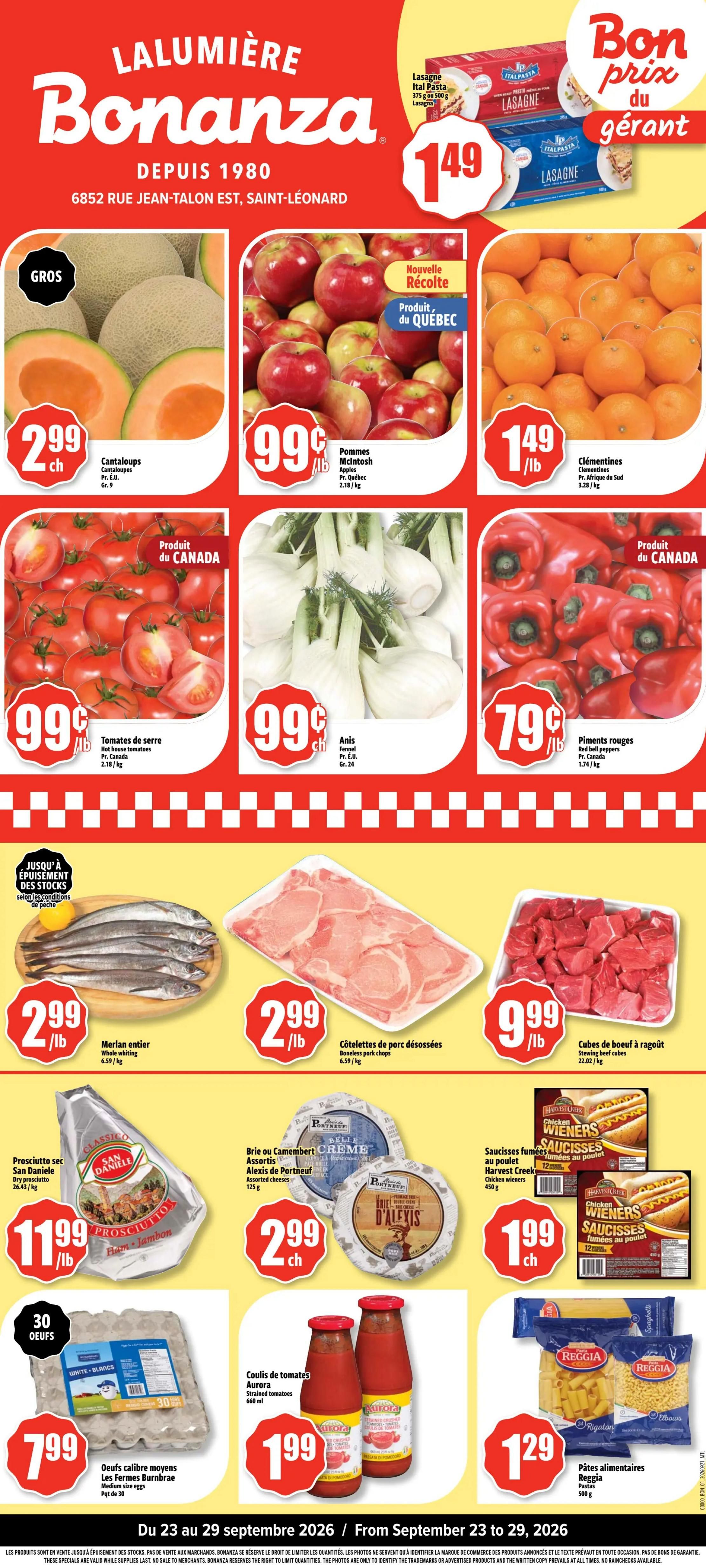 Bonanza Flyer September 23 to 29