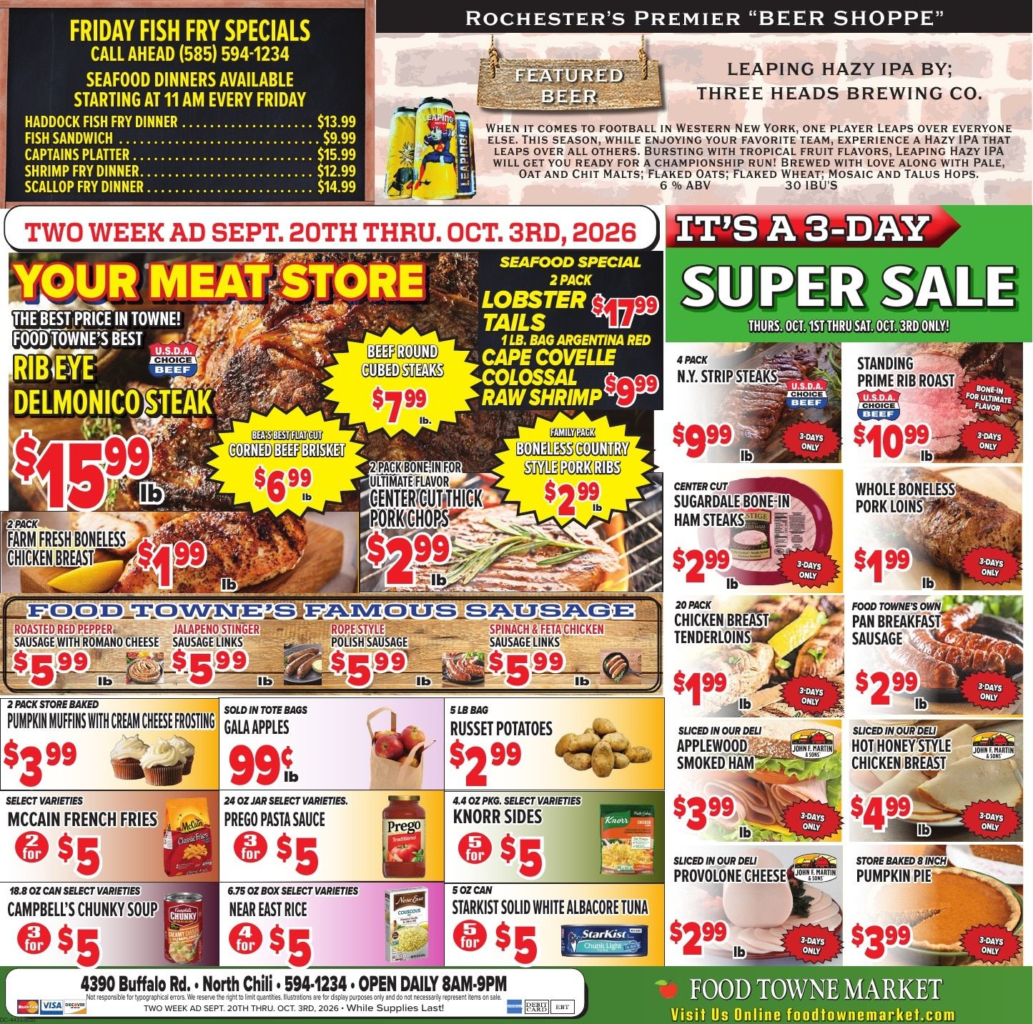 Food Towne Market Weekly Ad September 20 - October 3, 2026