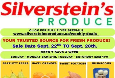 Silverstein's Produce Flyer September 22 to 28