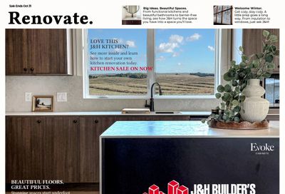 J&H Builder's Warehouse Flyer September 21 to October 31