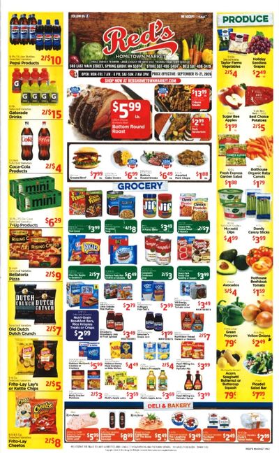 Red's Hometown Market Weekly Ad September 22 - 28, 2026