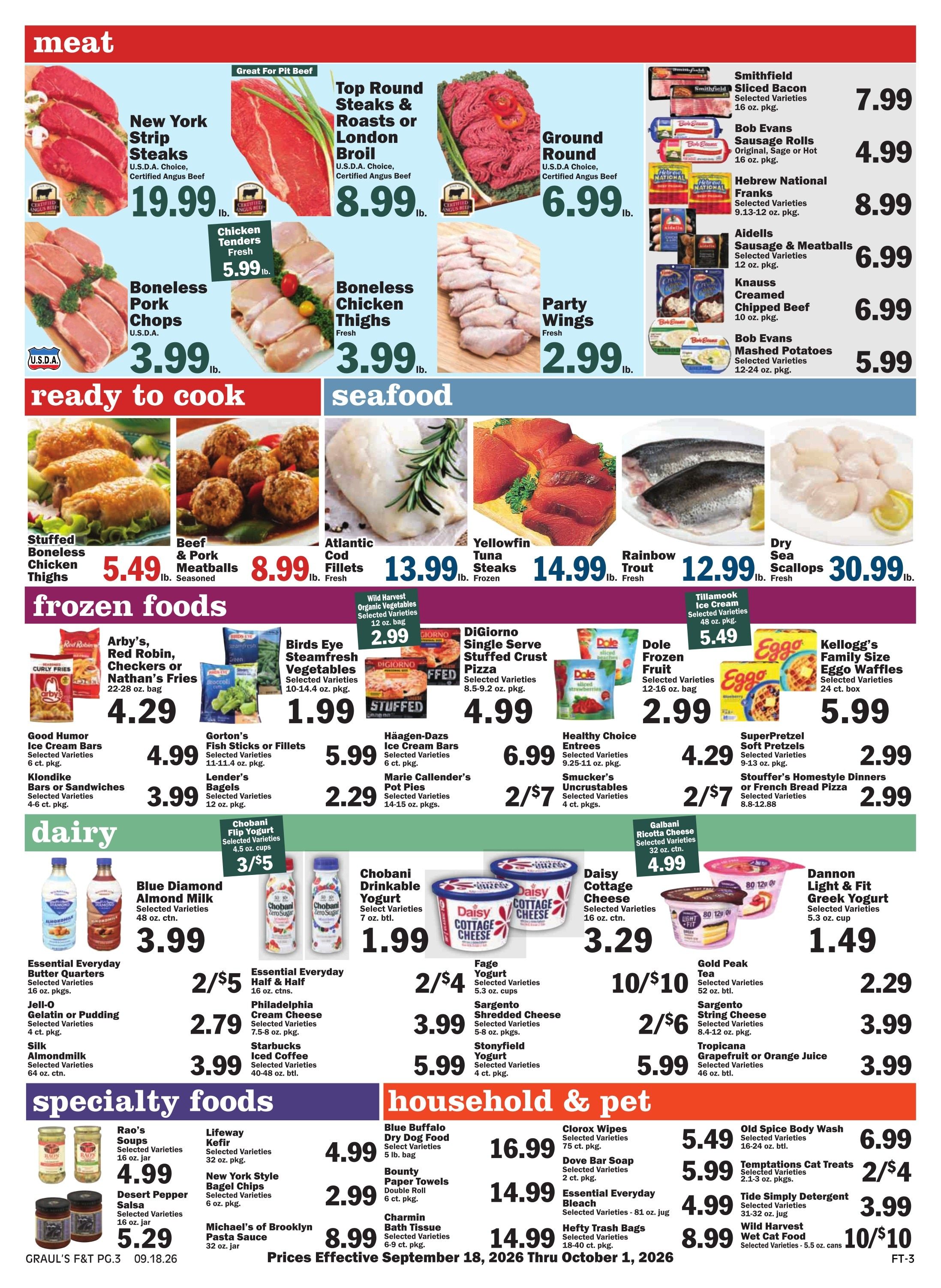 Graul's Market (Parkton, MD) Weekly Ad September 18 - October 1, 2026