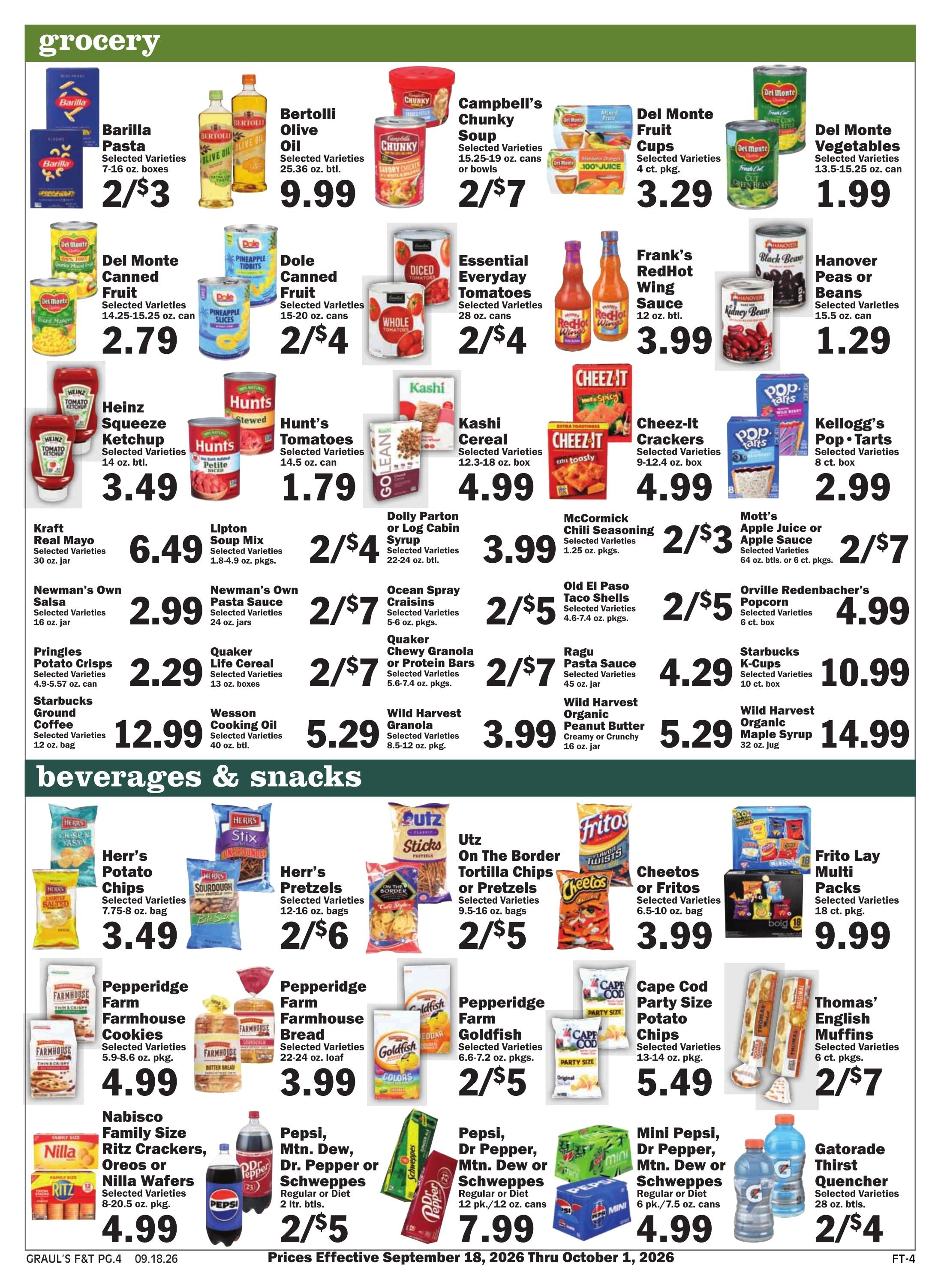 Graul's Market (Parkton, MD) Weekly Ad September 18 - October 1, 2026