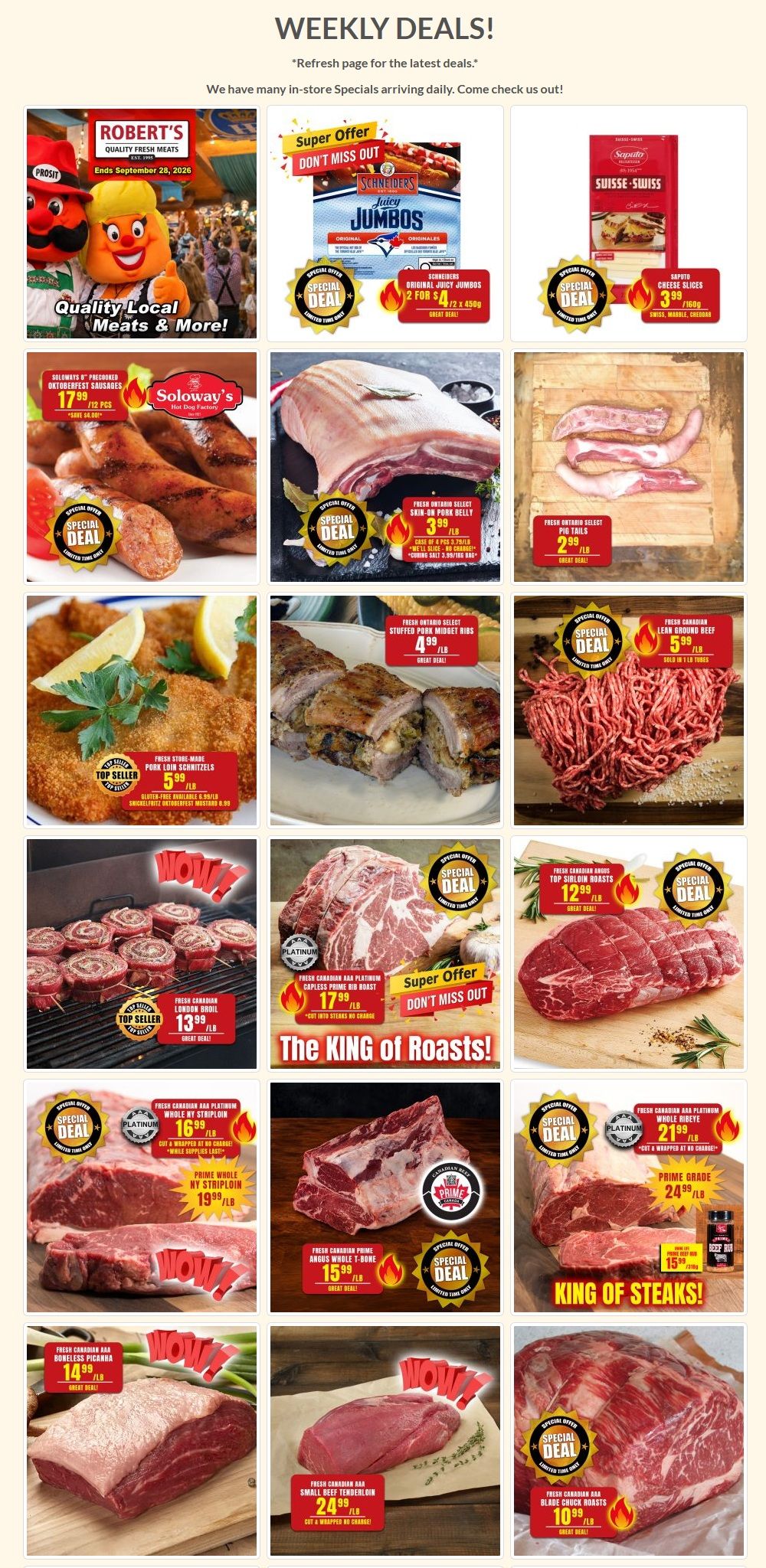Robert's Quality Fresh Meats Flyer September 21 to 28