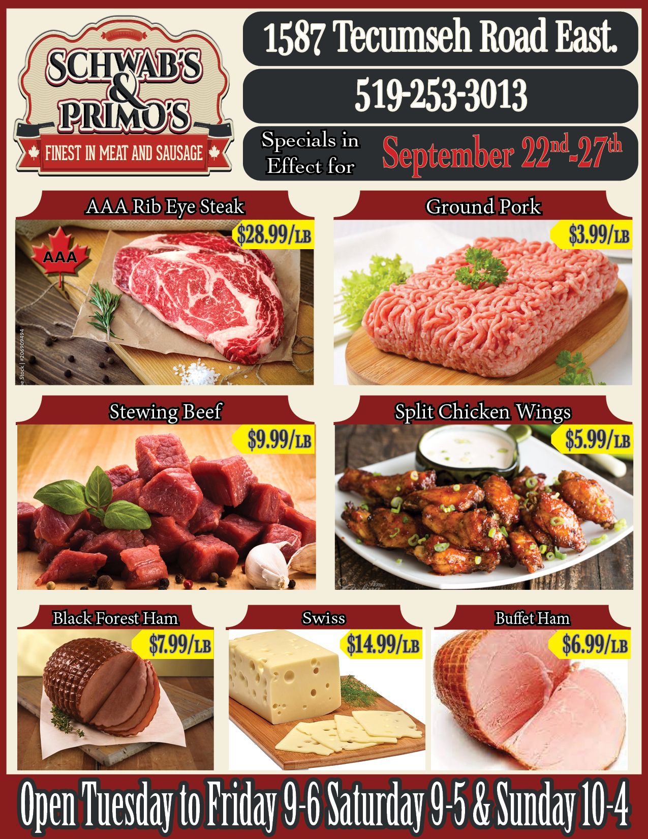 Schwab's & Primo's Flyer September 22 to 27